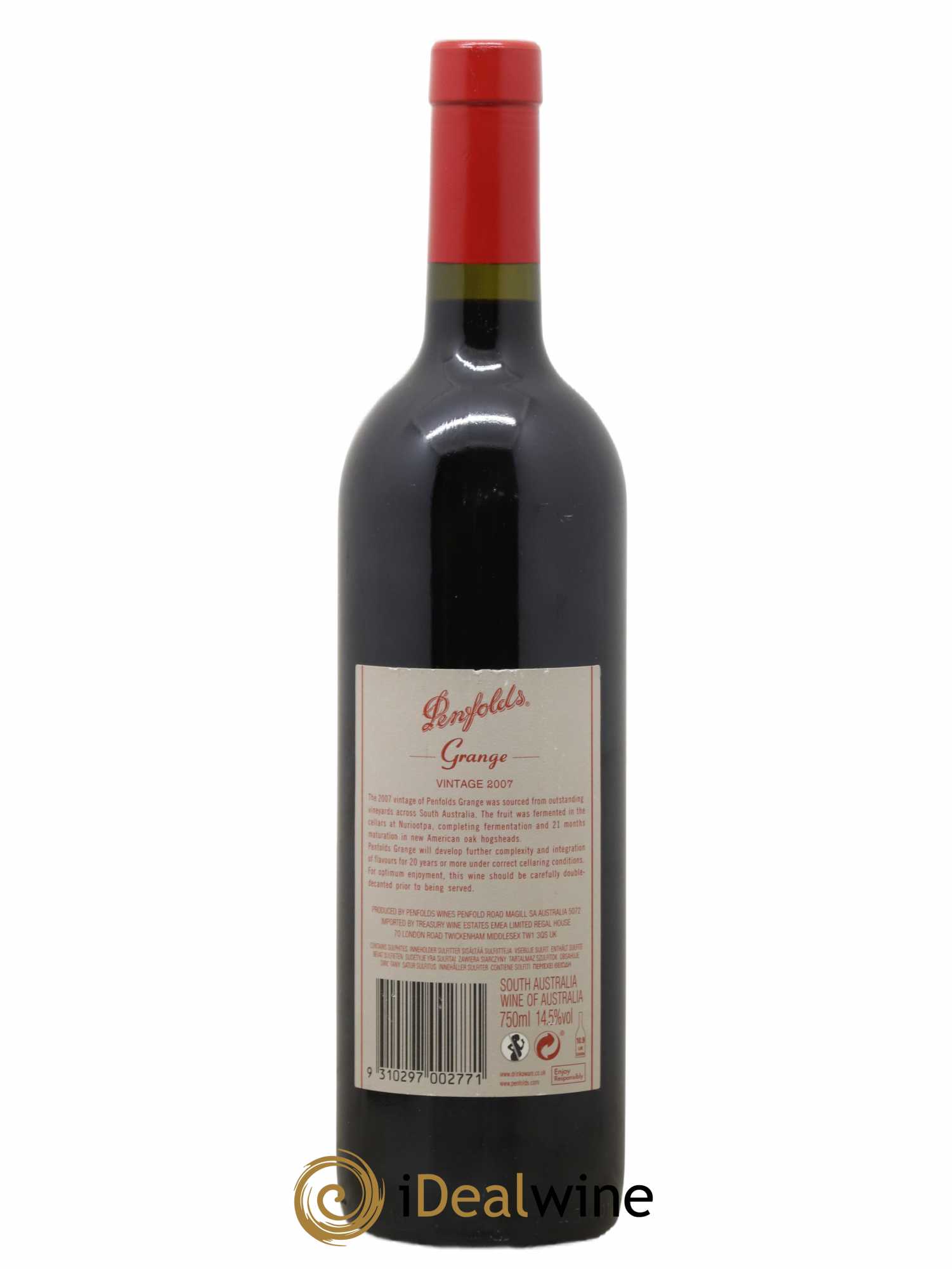 South Australia Penfolds Wines Grange 2007 - Lot de 1 bouteille - 1