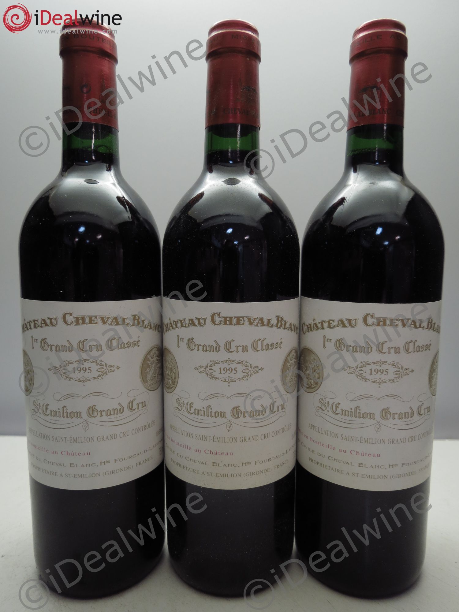Château Cheval Blanc 1er Grand Cru Classé A 1995 - Lot de 3 bouteilles - 0