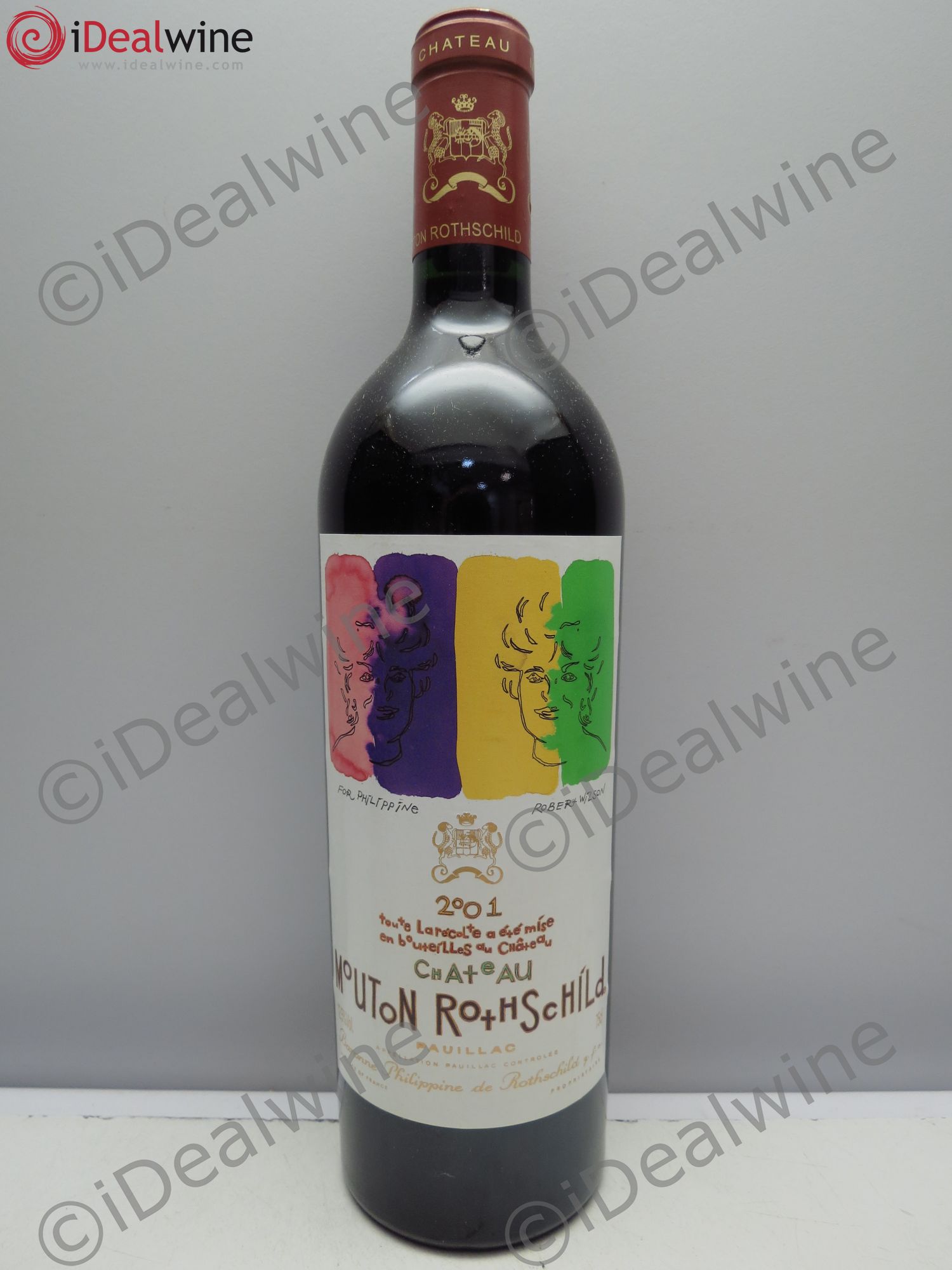 Château Mouton Rothschild 1er Grand Cru Classé 2001 - Lot de 1 bouteille - 0