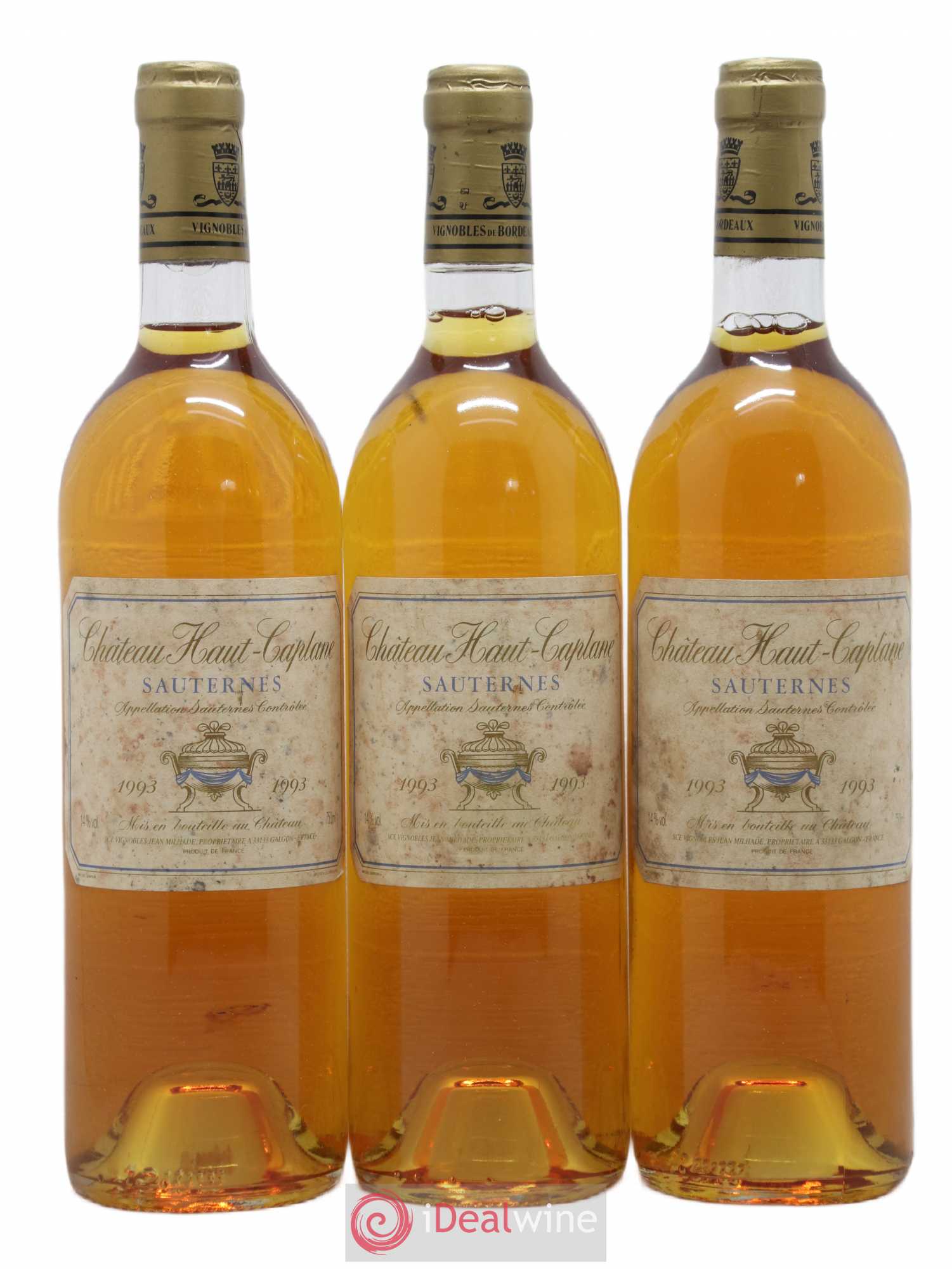 Sauternes Château Haut Caplane 1993 - Lotto di 3 bottiglie - 0