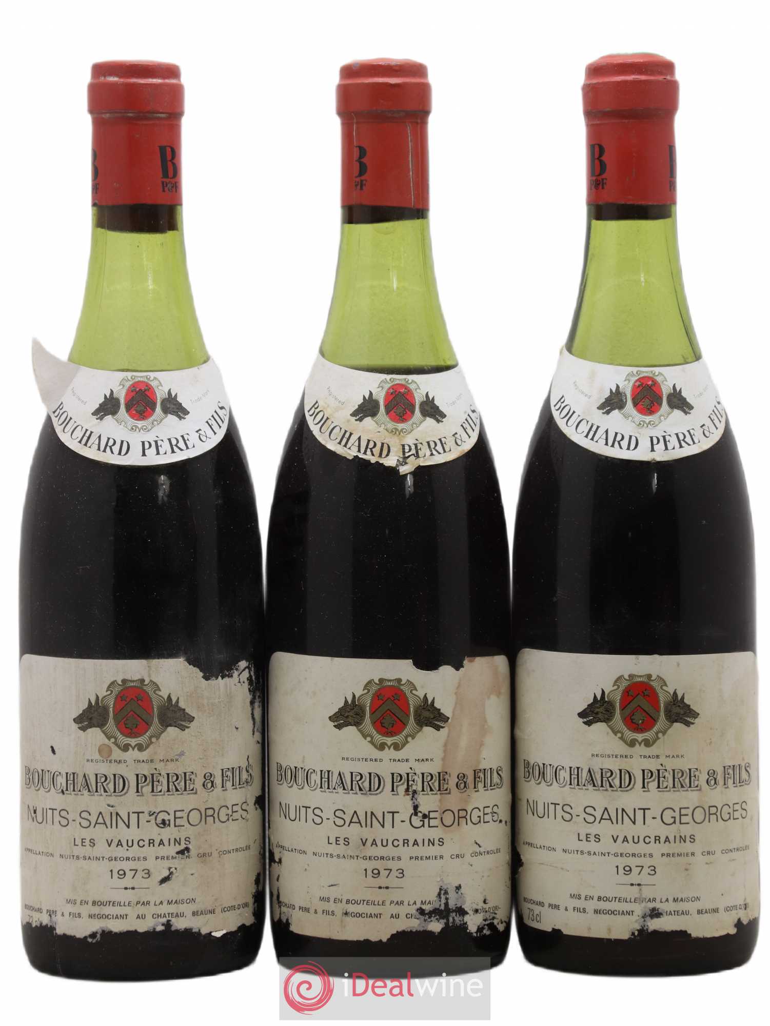 Nuits-Saint-Georges 1er Cru Les Vaucrains Bouchard Père et fils 1973 - Posten von 3 Flaschen - 0