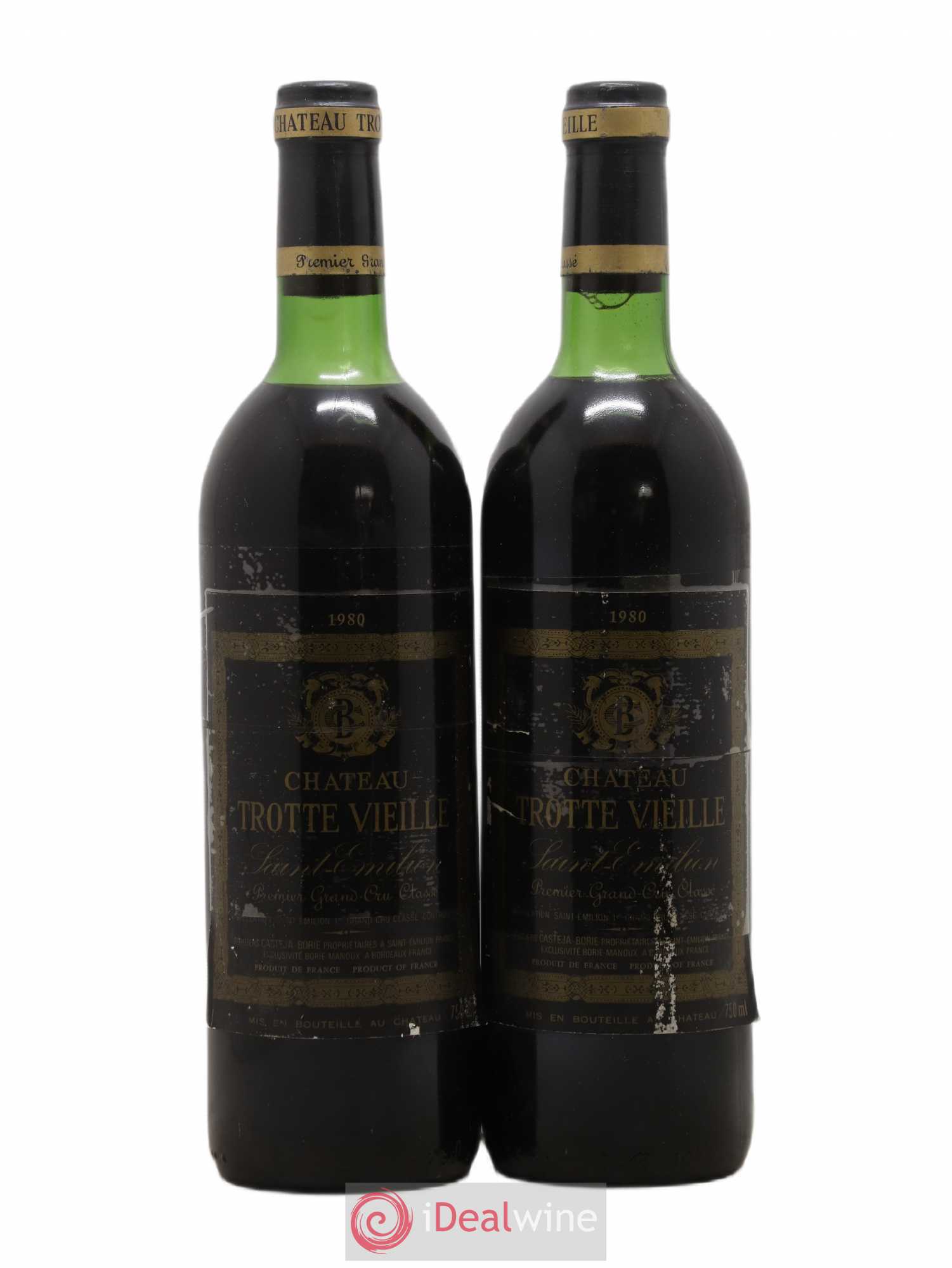 Château Trotte Vieille 1er Grand Cru Classé B 1980 - Lot de 2 bouteilles - 0