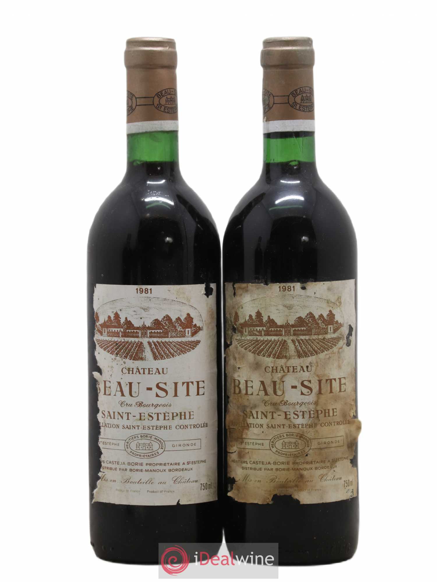 Château Beau Site Cru Bourgeois 1981 - Lot de 2 bouteilles - 0