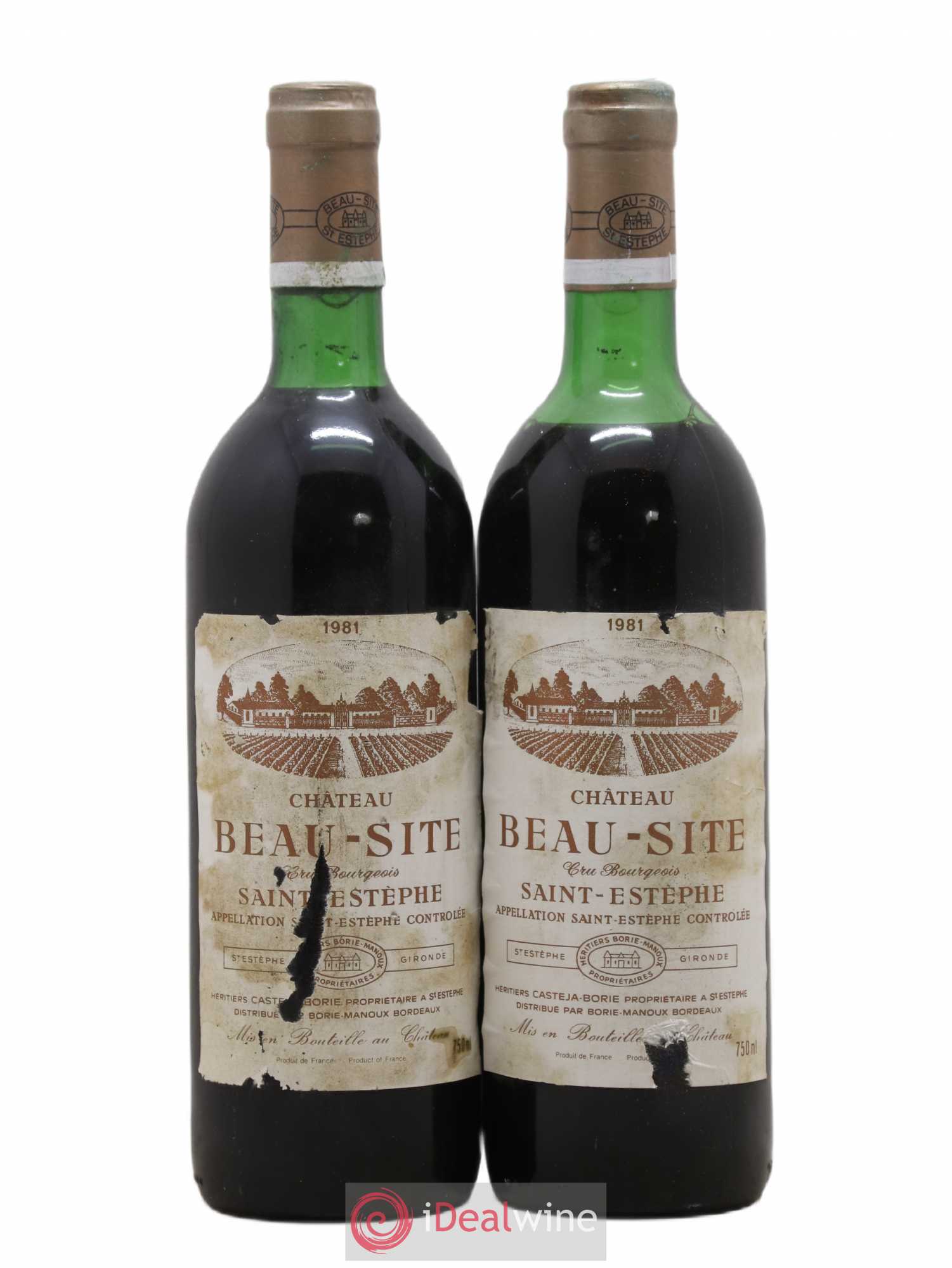 Château Beau Site Cru Bourgeois (sans prix de réserve) 1981 - Lot de 2 bouteilles - 0