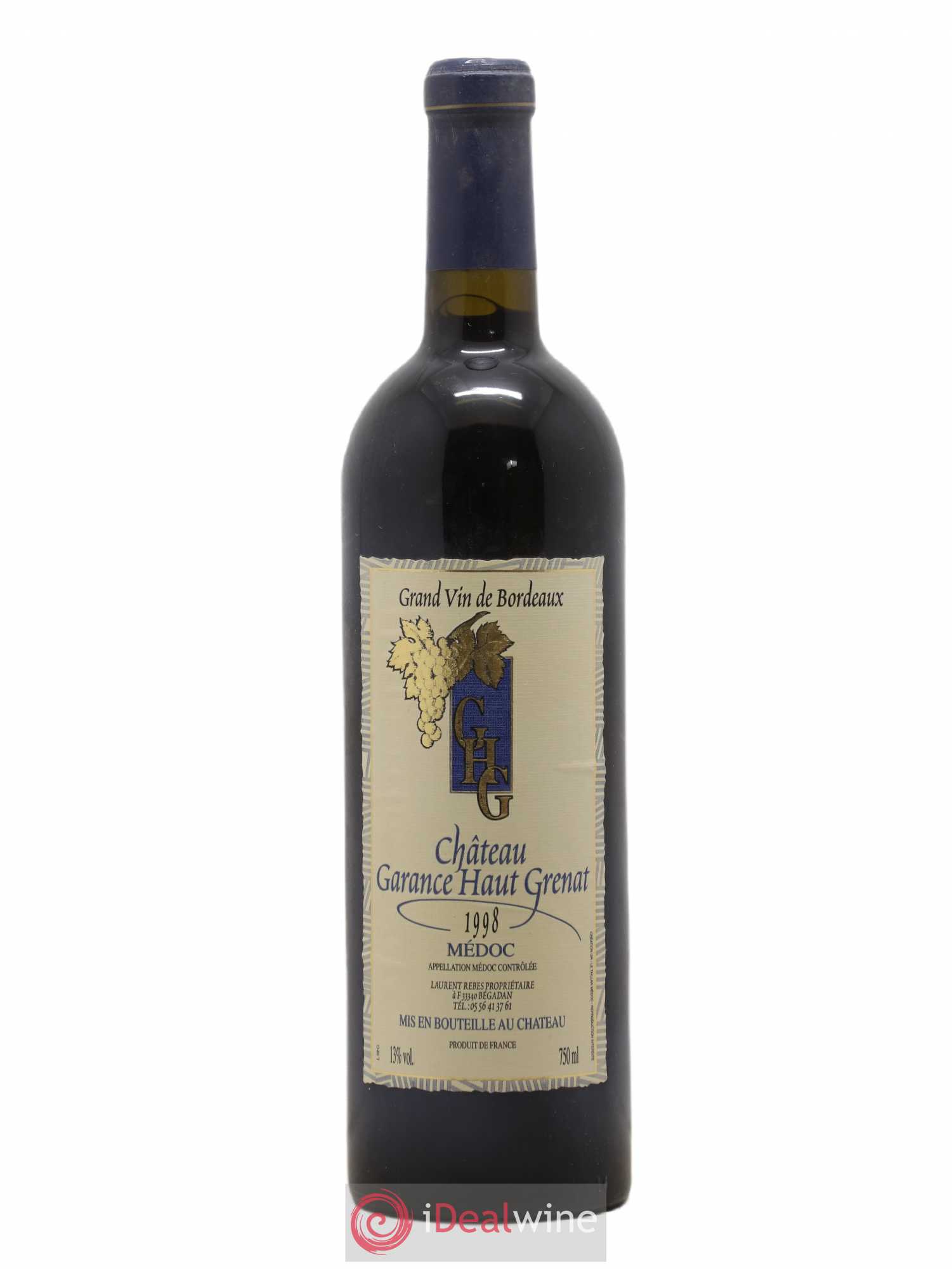 Bordeaux Château Garance Haut Grenat (sans prix de réserve) 1998 - Posten von 1 Flasche - 0