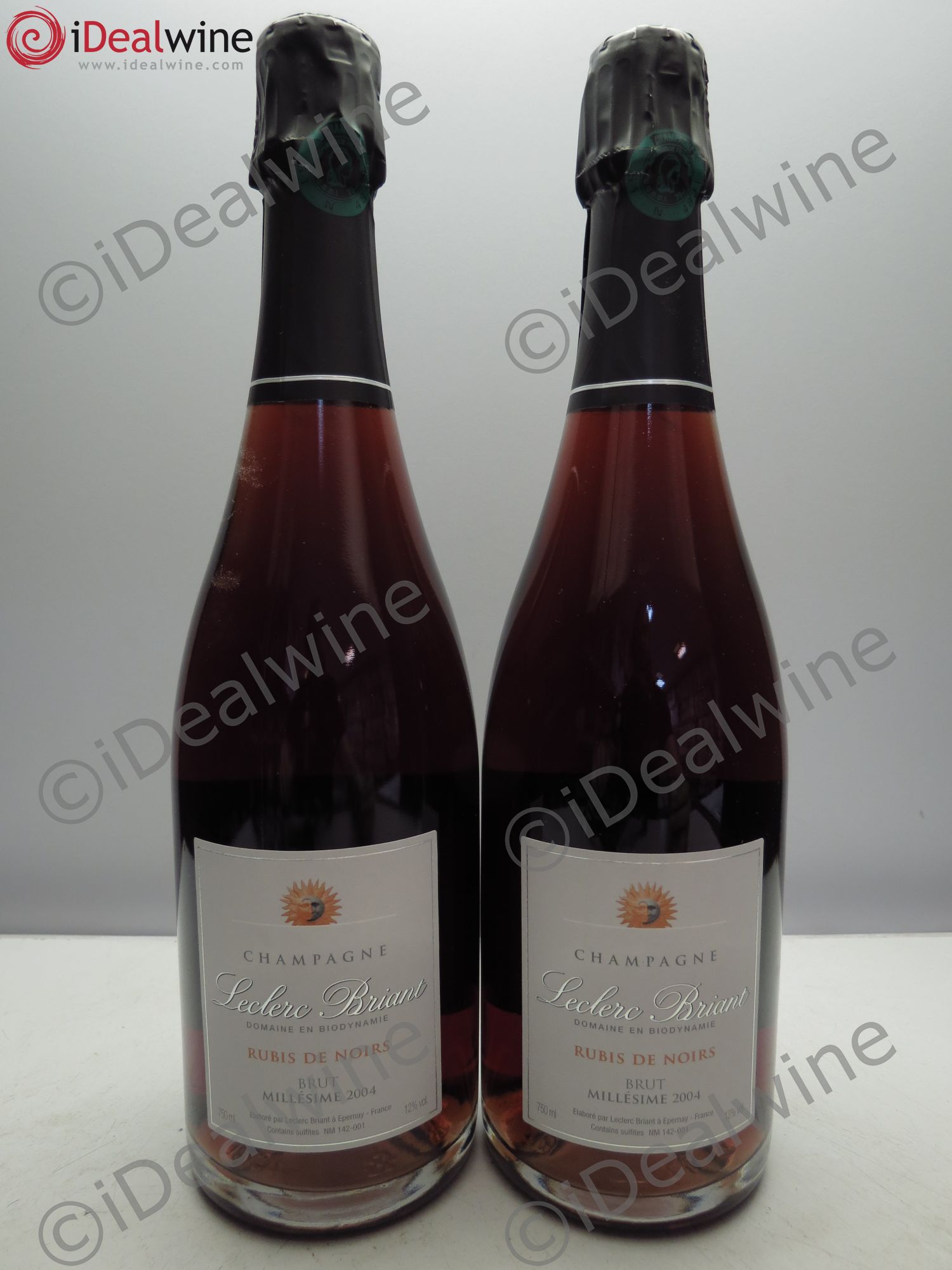 Champagne - Leclerc Briant Rubis de Noirs 2004 - Lot of 2 bottles - 0
