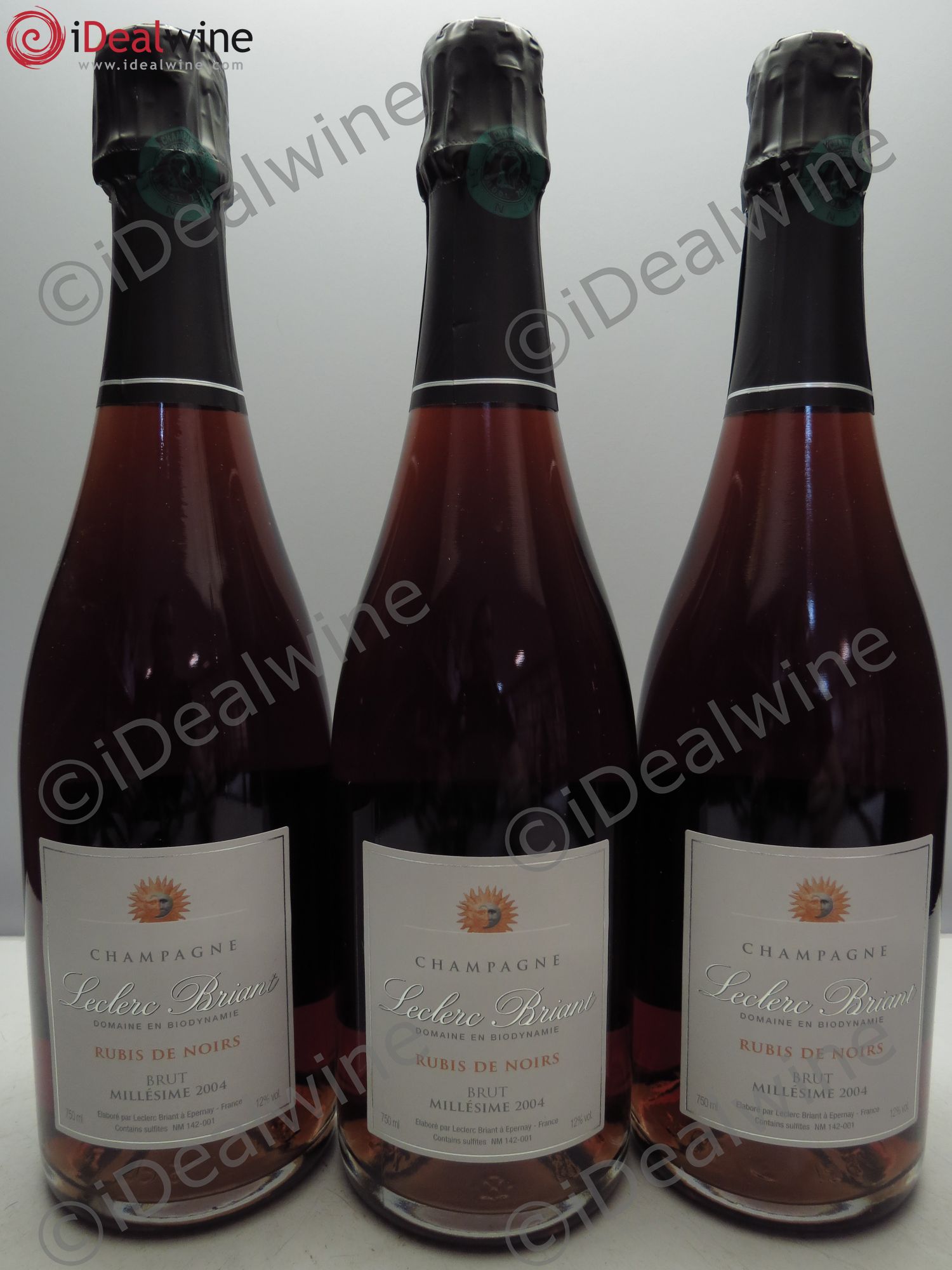 Champagne - Leclerc Briant Rubis de Noirs 2004 - Lot of 3 bottles - 0