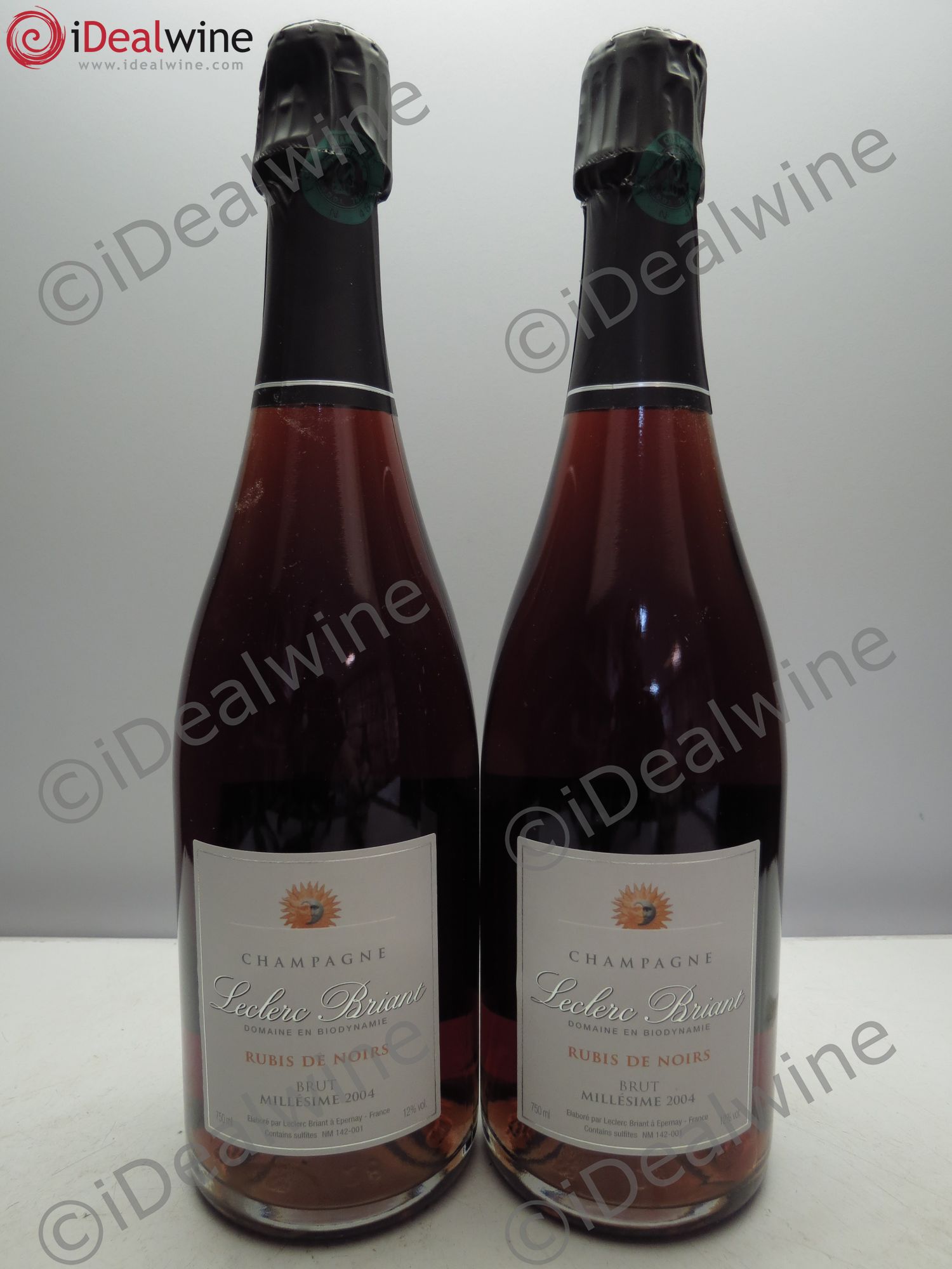Champagne - Leclerc Briant Rubis de Noirs 2004 - Lot of 2 bottles - 0