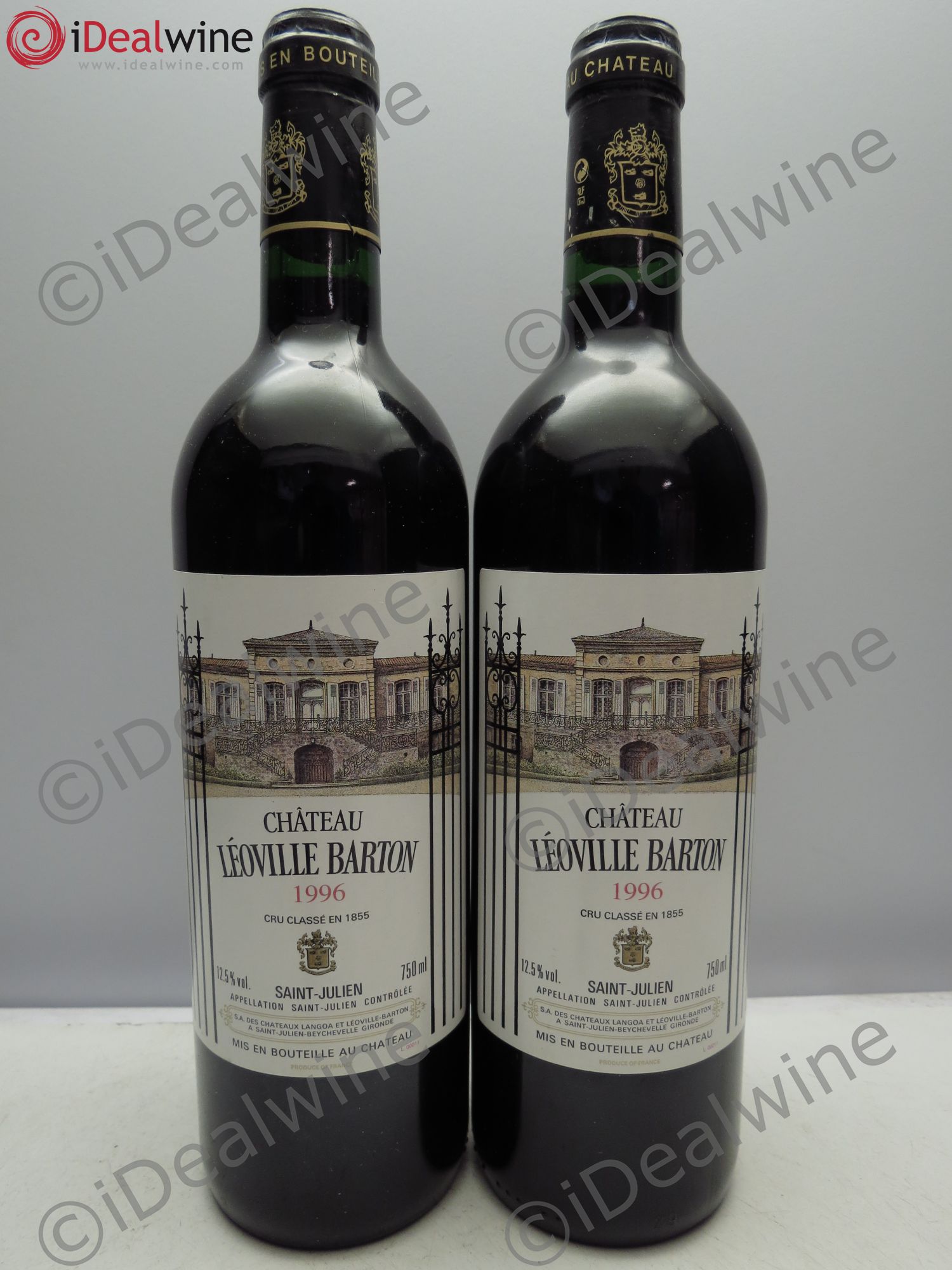 Château Léoville Barton 2ème Grand Cru Classé 1996 - Lot de 2 bouteilles - 0