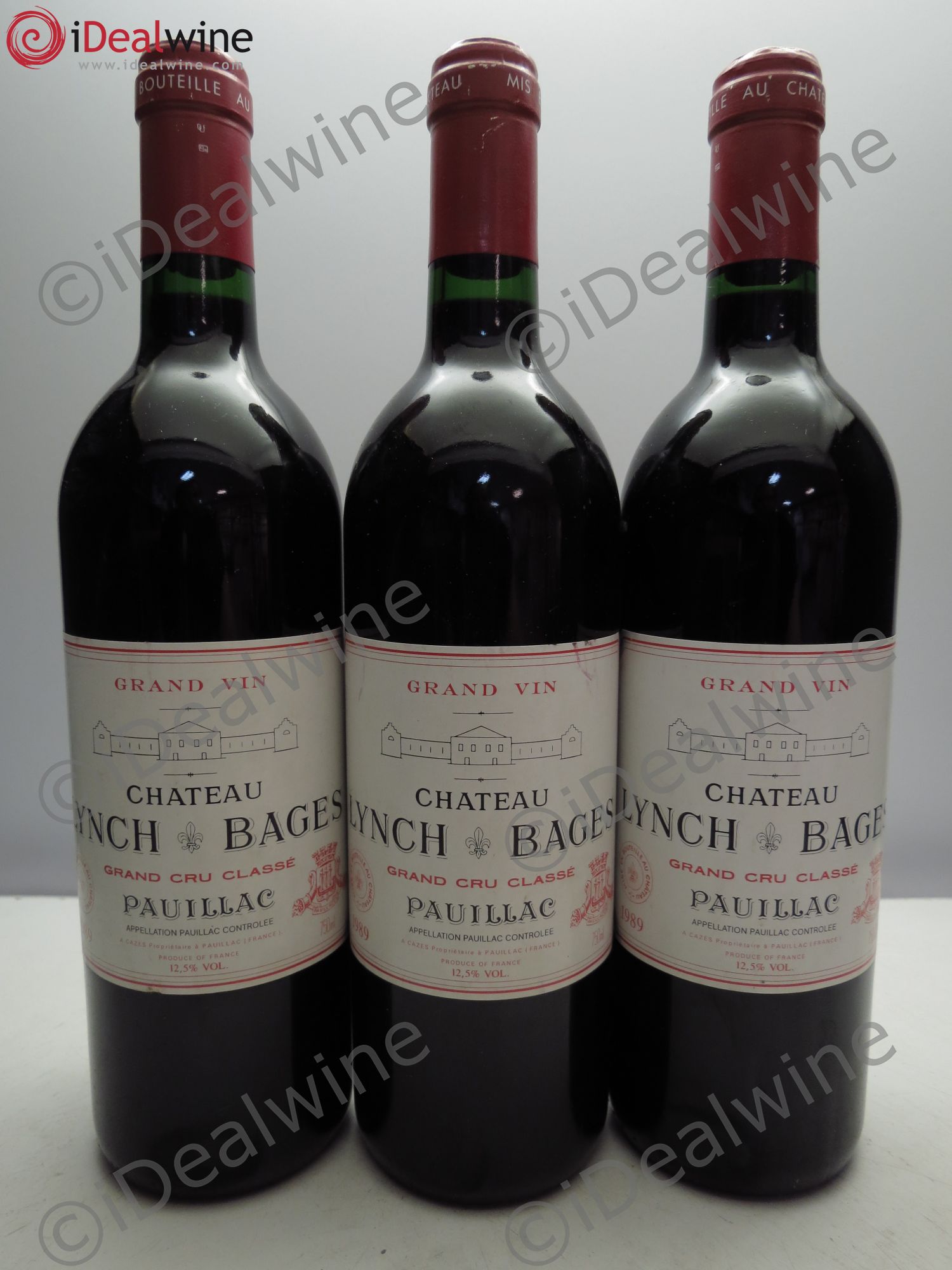 Château Lynch Bages 5ème Grand Cru Classé 1989 - Lot de 3 bouteilles - 0