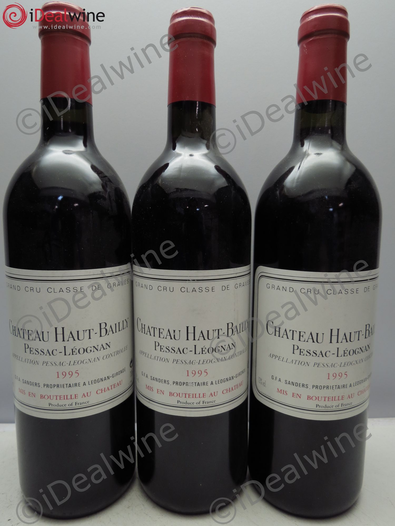 Château Haut-Bailly Cru Classé de Graves 1995 - Lot de 3 bouteilles - 0