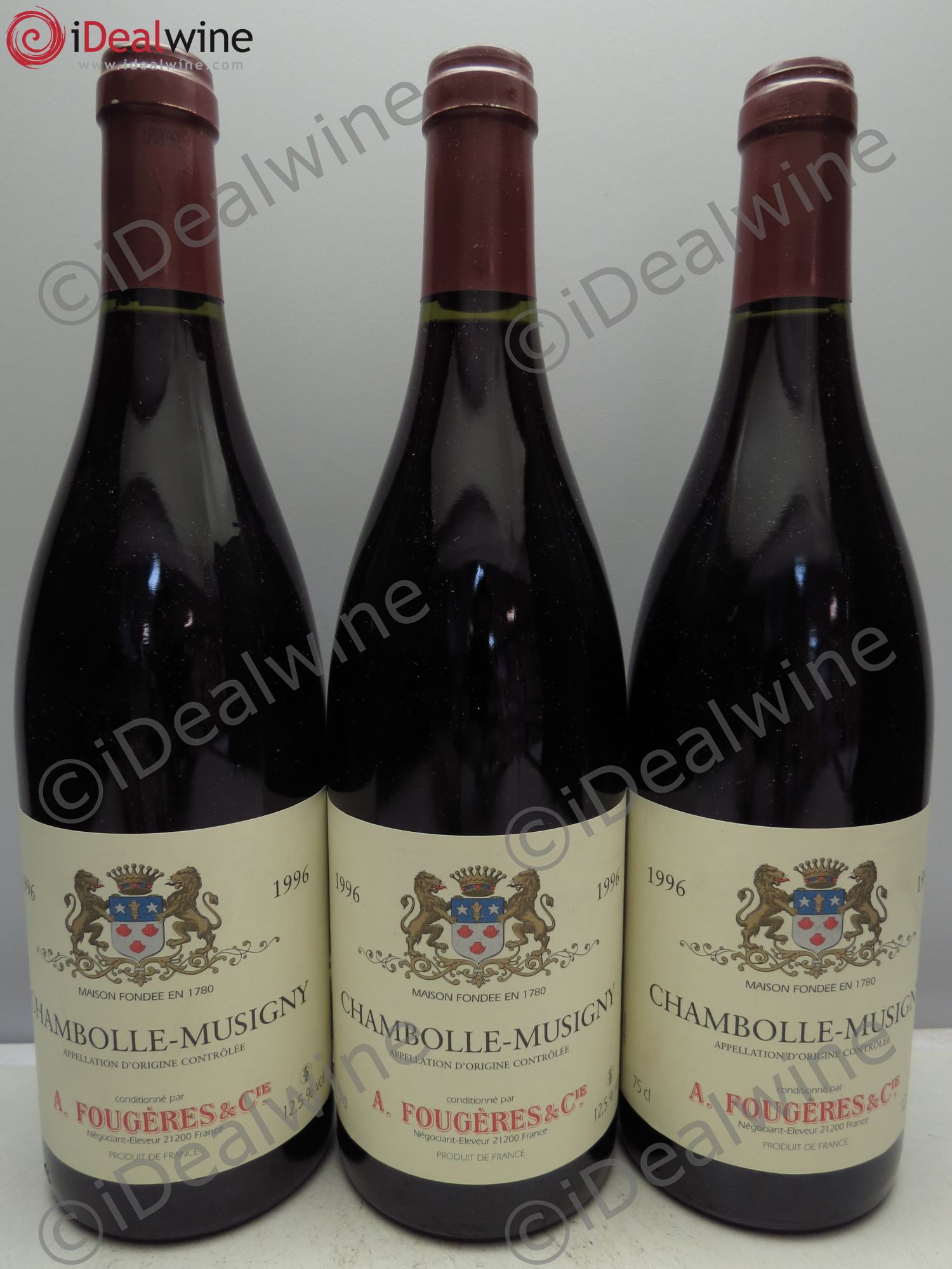 Chambolle-Musigny Fougères 1996 - Lot de 3 bouteilles - 0
