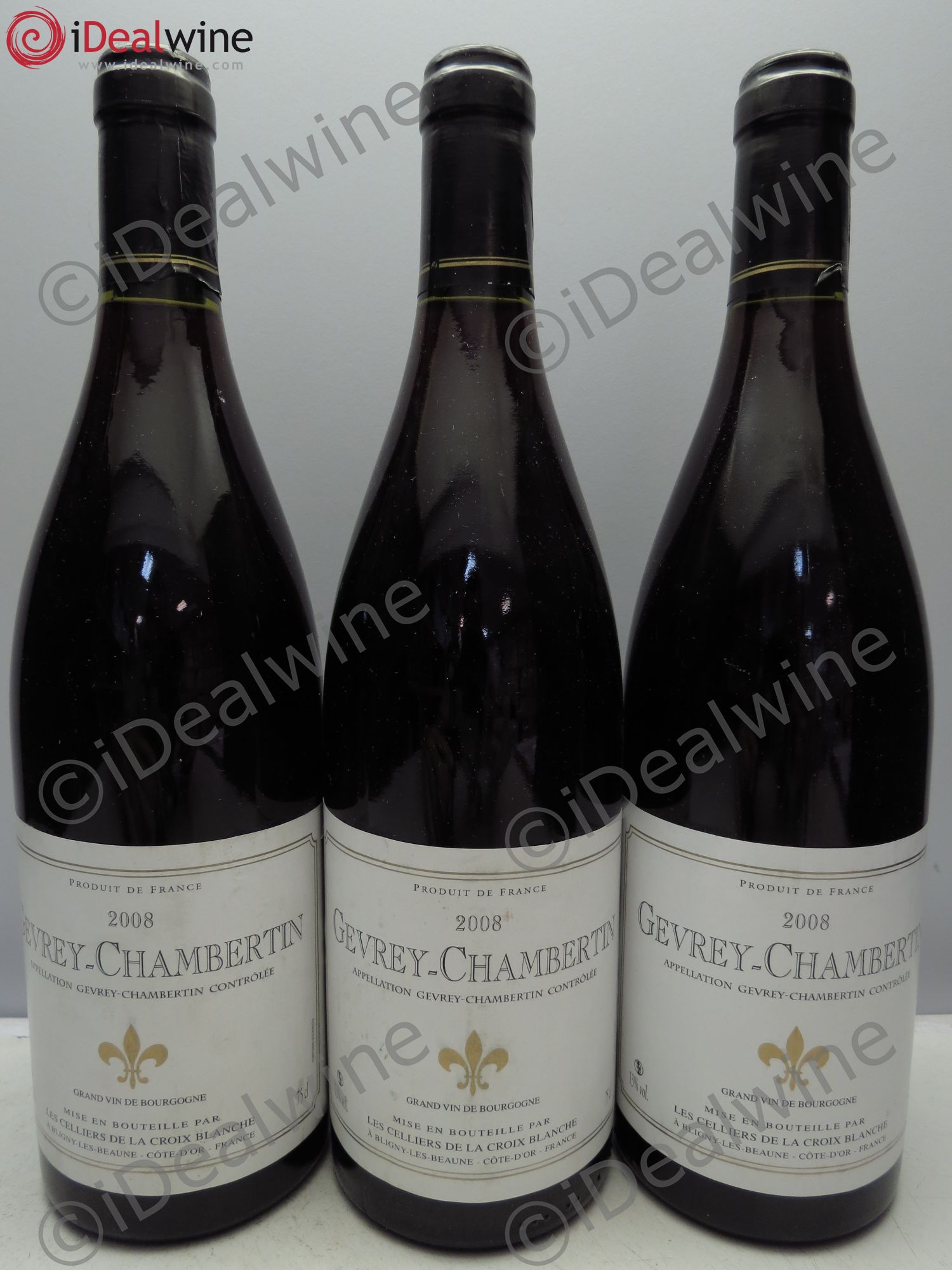 Gevrey-Chambertin les Celliers de la Croix Blanche 2008 - Posten von 3 Flaschen - 0
