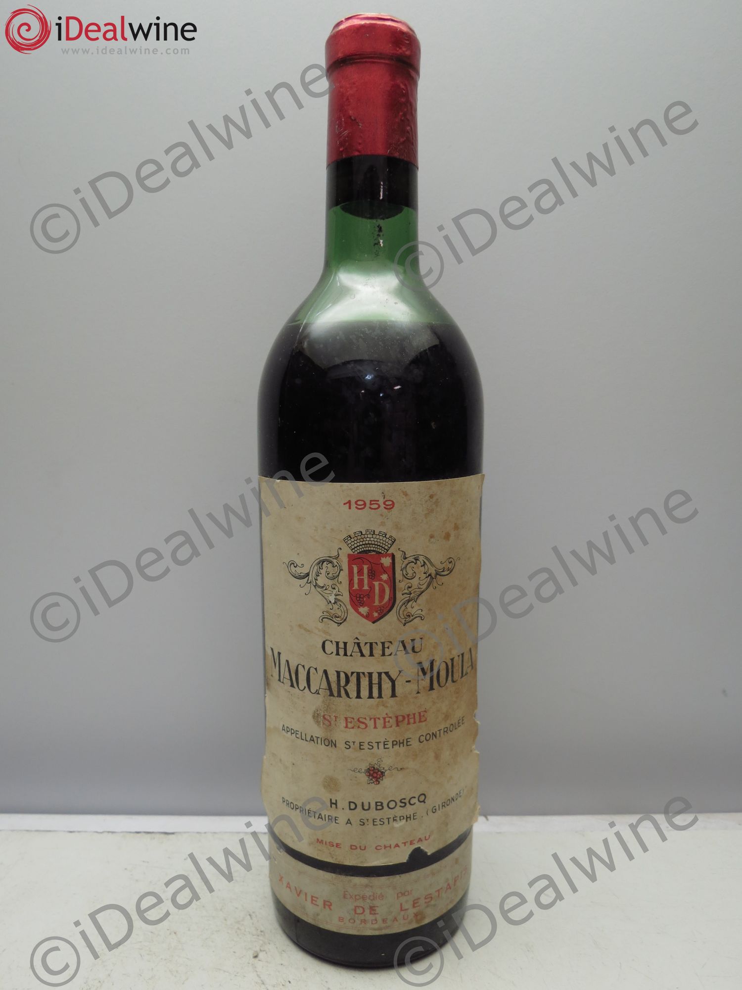 Bordeaux Château Maccarthy Moula 1959 - Posten von 1 Flasche - 0