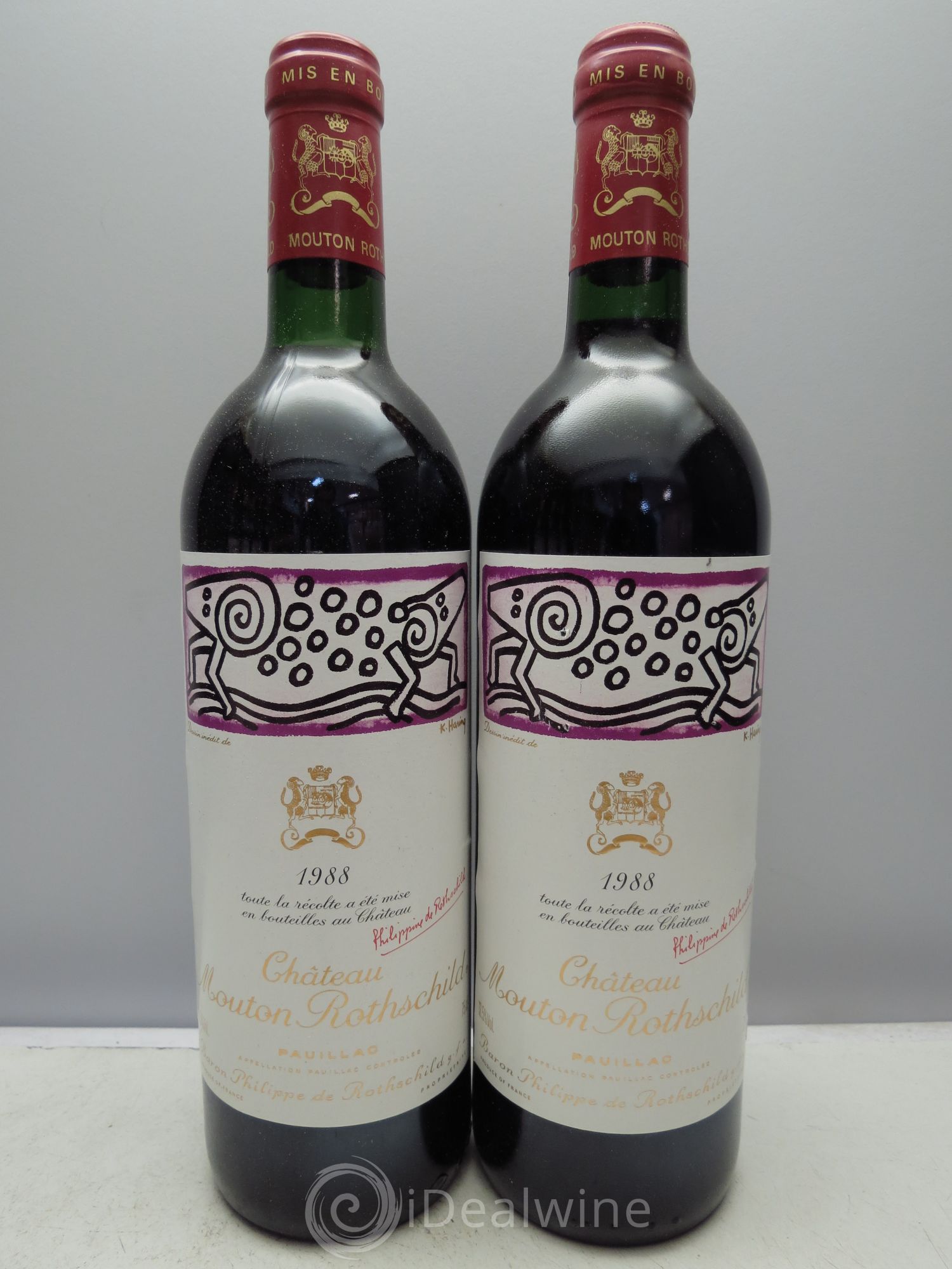 Château Mouton Rothschild 1er Grand Cru Classé 1988 - Lot de 6 bouteilles - 1
