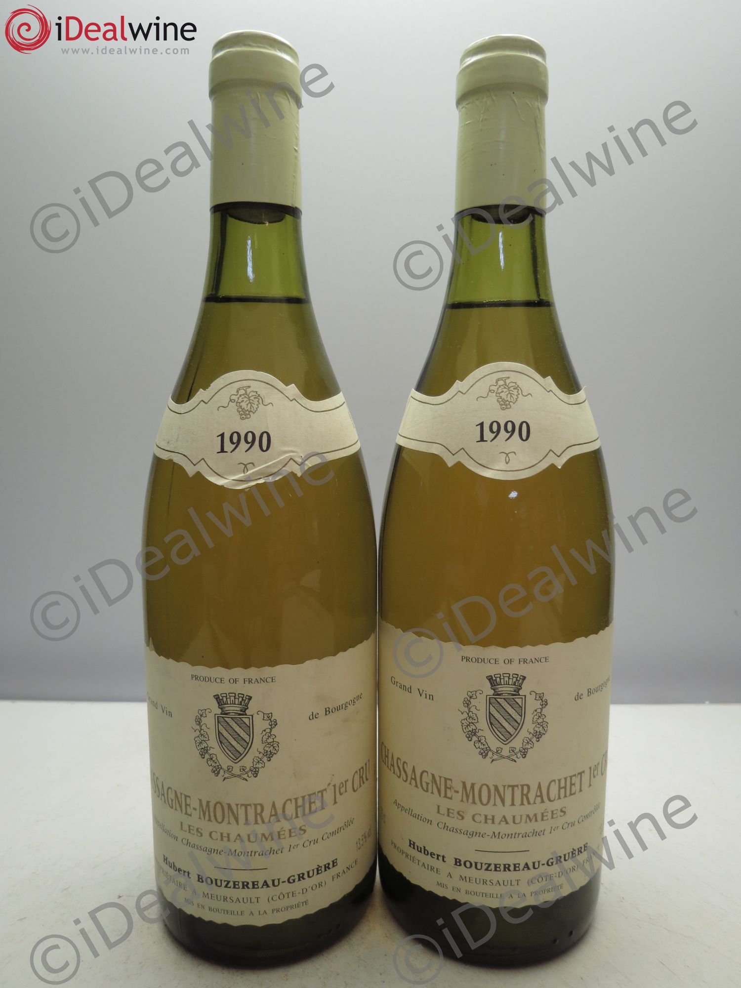 Chassagne-Montrachet les Chaumées Bouzereau-Guère 1990 - Posten von 2 Flaschen - 0