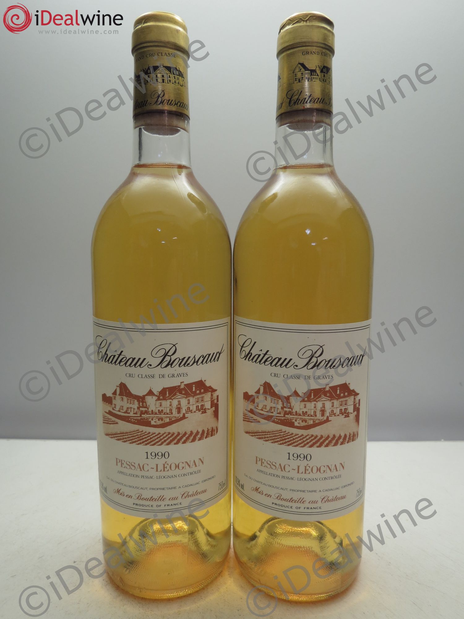 Château Bouscaut Cru Classé de Graves 1990 - Lot de 2 bouteilles - 0