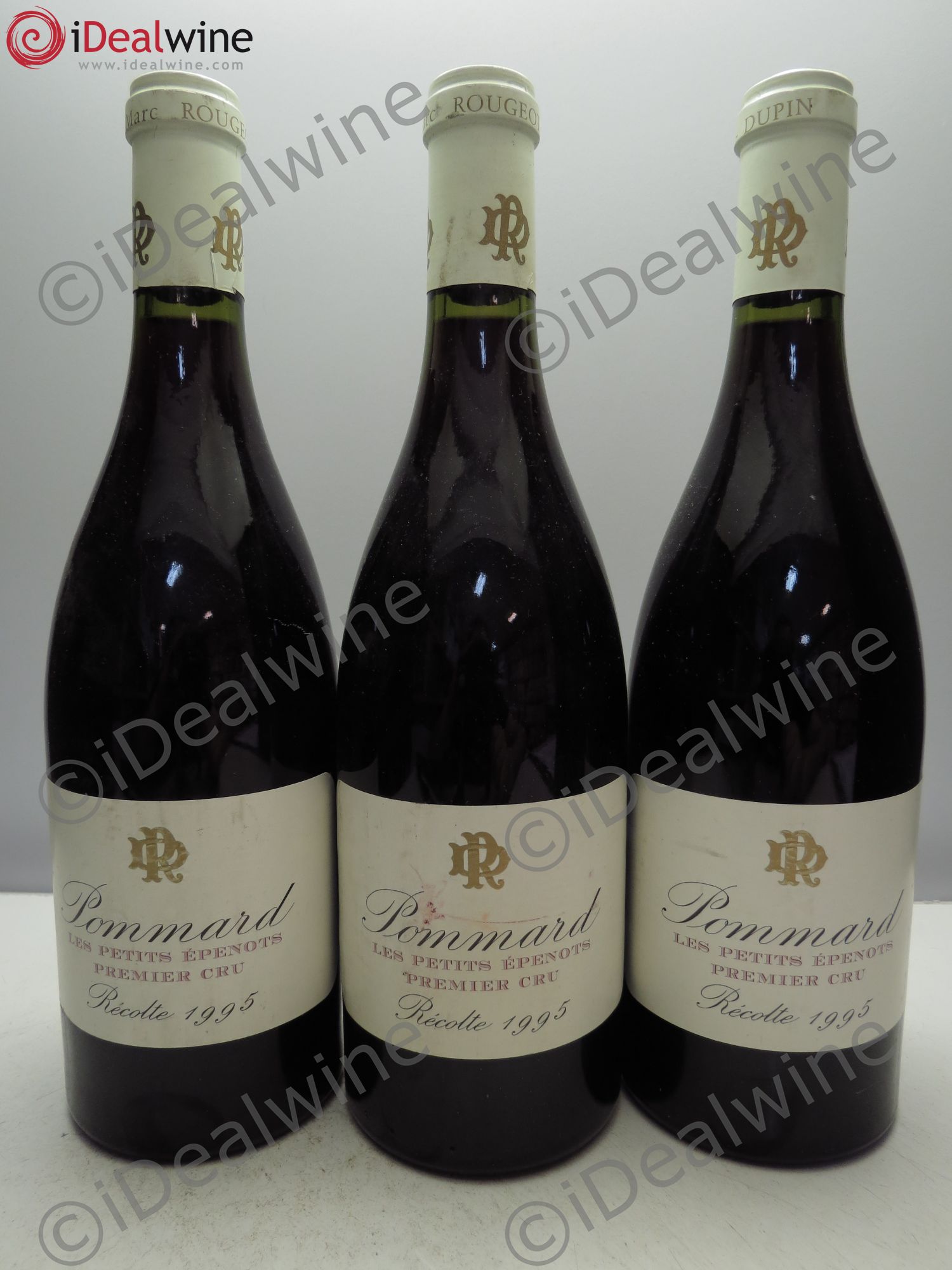 Pommard les Petits Epenots Marc Rougeot 1995 - Lot de 3 bouteilles - 0