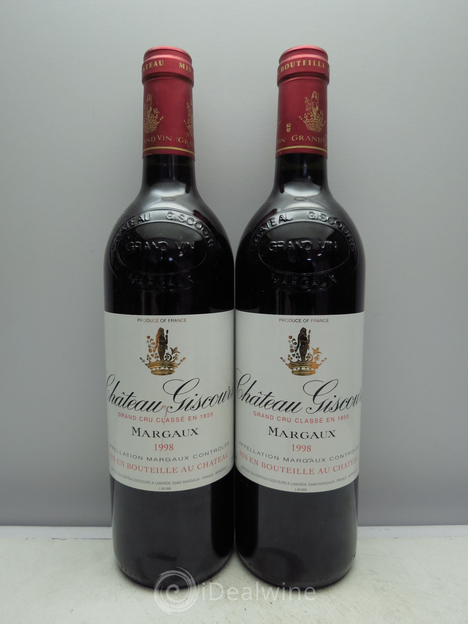 Château Giscours 3ème Grand Cru Classé 1998 - Lot de 2 bouteilles - 0