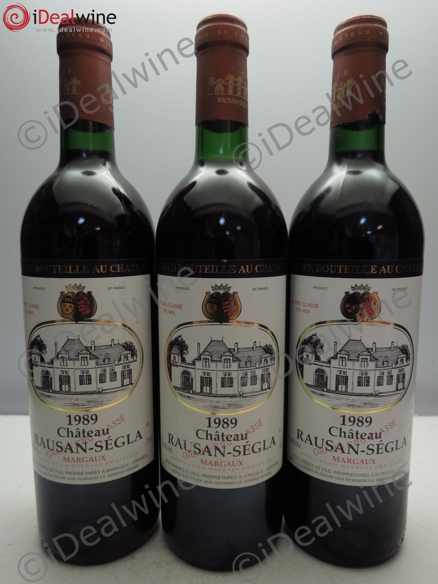 Château Rauzan Ségla Grand Cru Classé 1989 - Lot de 3 bouteilles - 0