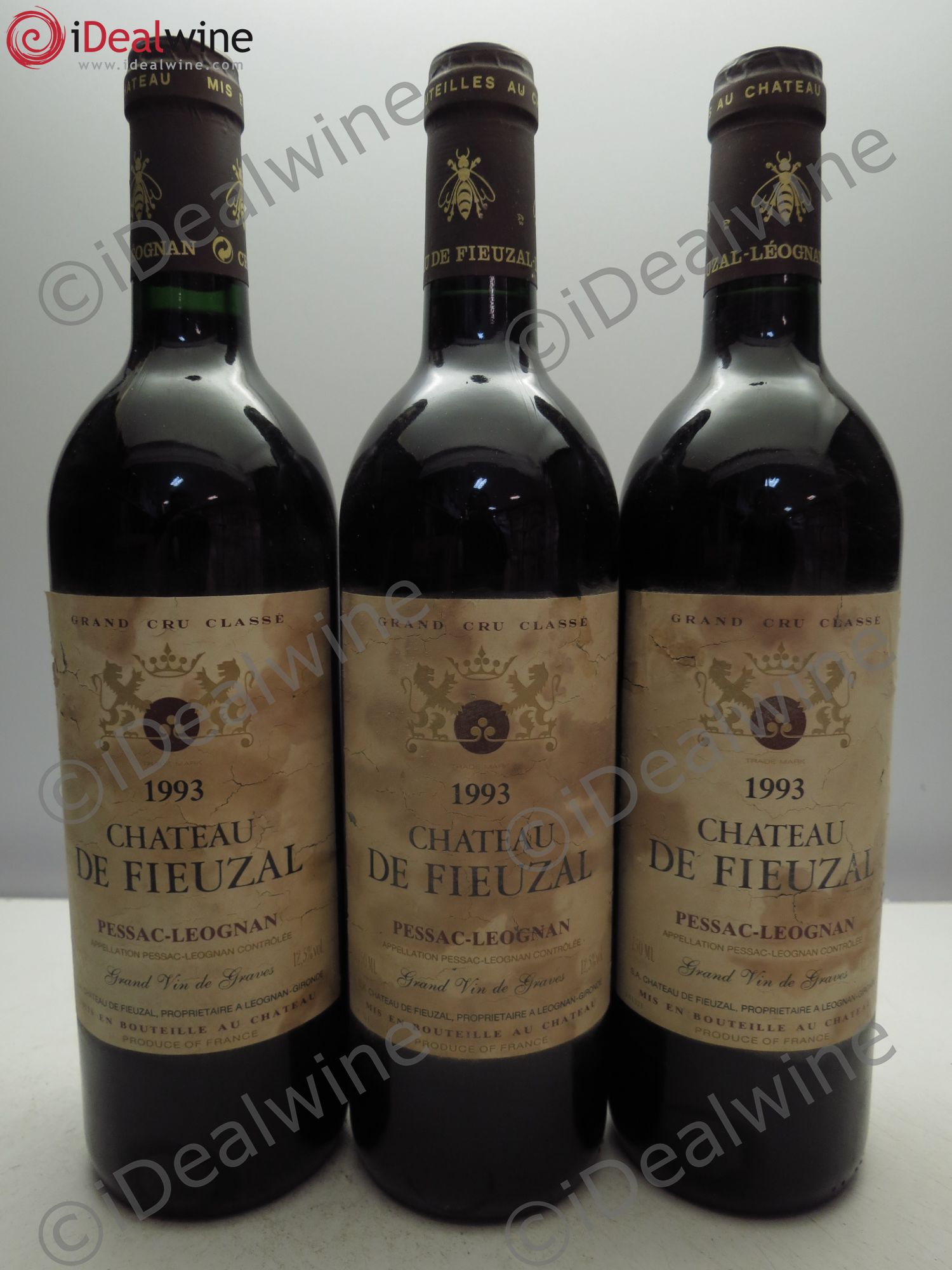 Château de Fieuzal Cru Classé de Graves 1993 - Lot de 3 bouteilles - 0