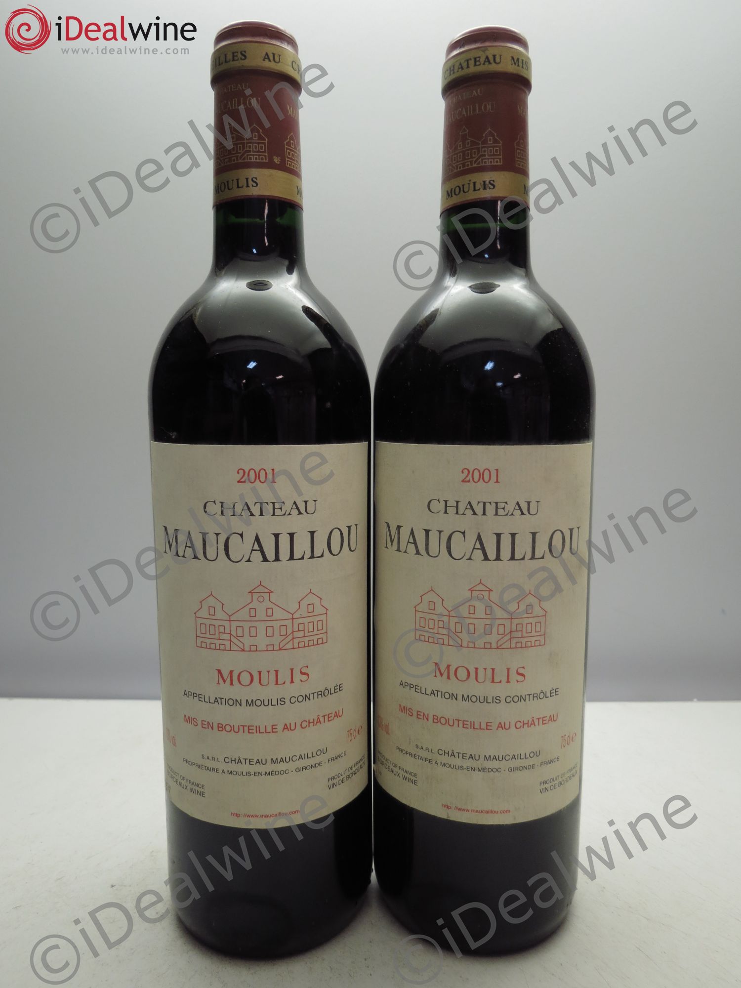 Château Maucaillou 2001 - Lot de 2 bouteilles - 0