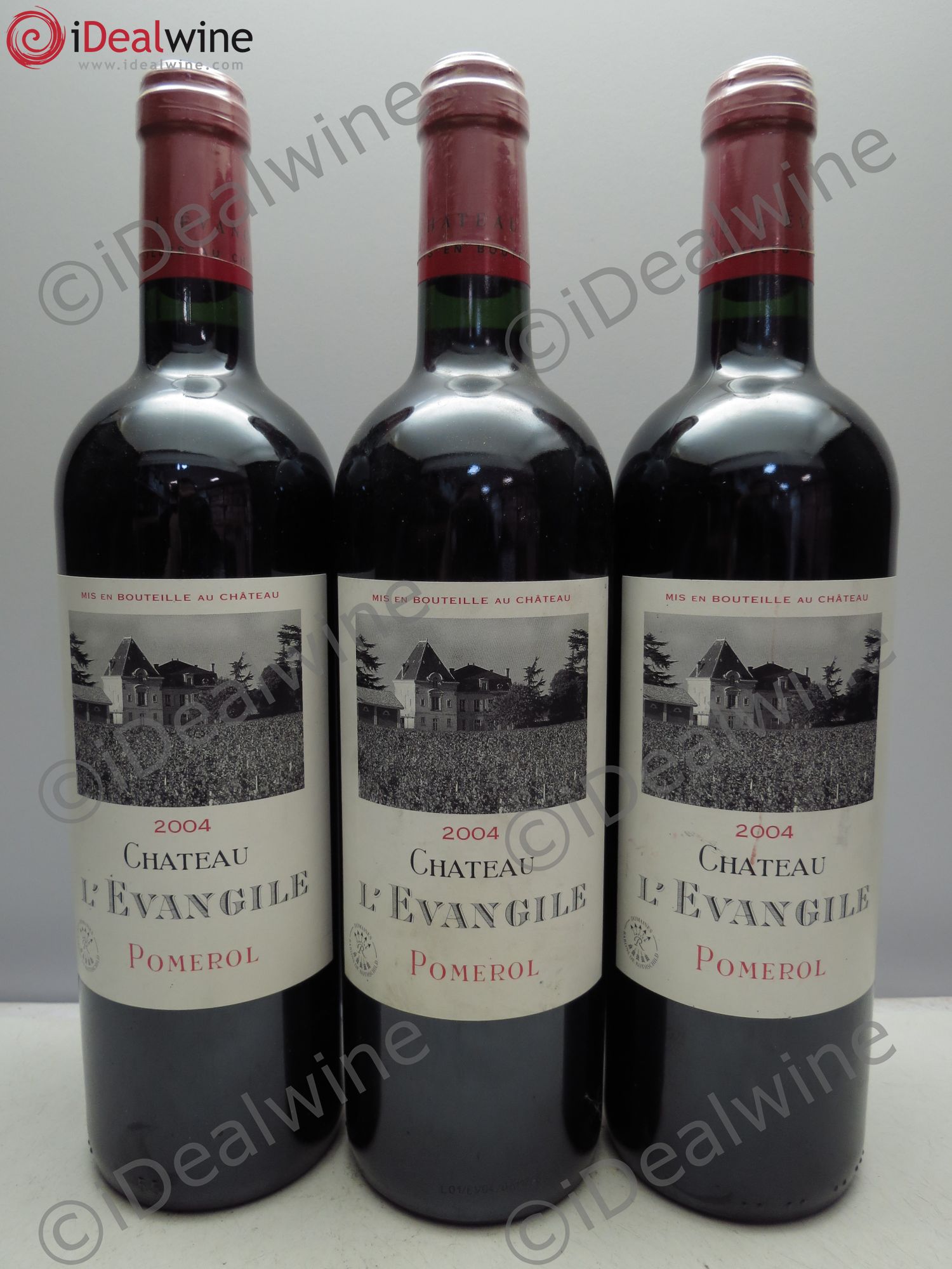 Château l' Évangile 2004 - Lot de 3 bouteilles - 0