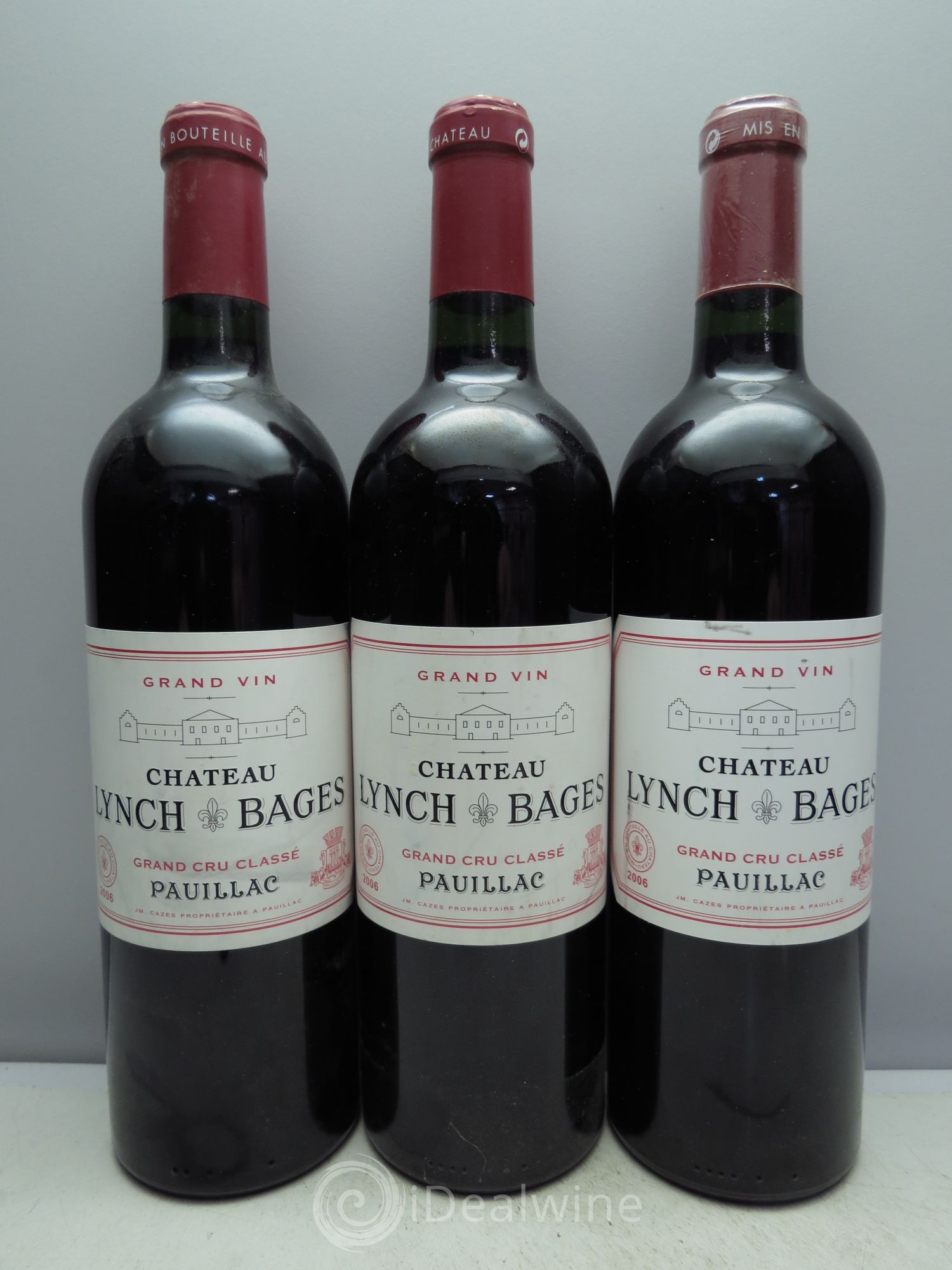 Château Lynch Bages 5ème Grand Cru Classé 2006 - Lot de 3 bouteilles - 0