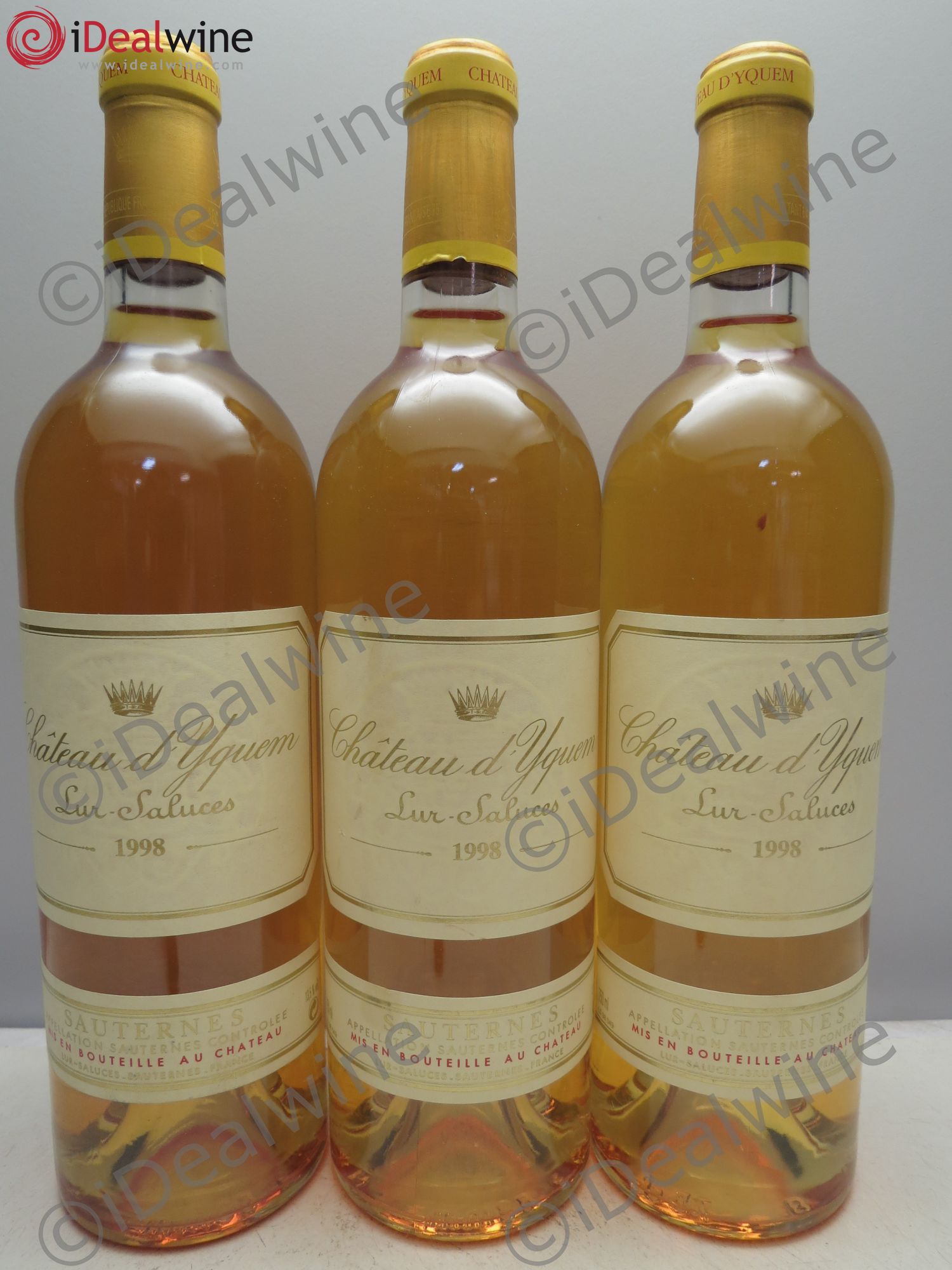 Château d' Yquem 1er Cru Classé Supérieur 1998 - Lotto di 3 bottiglie - 0