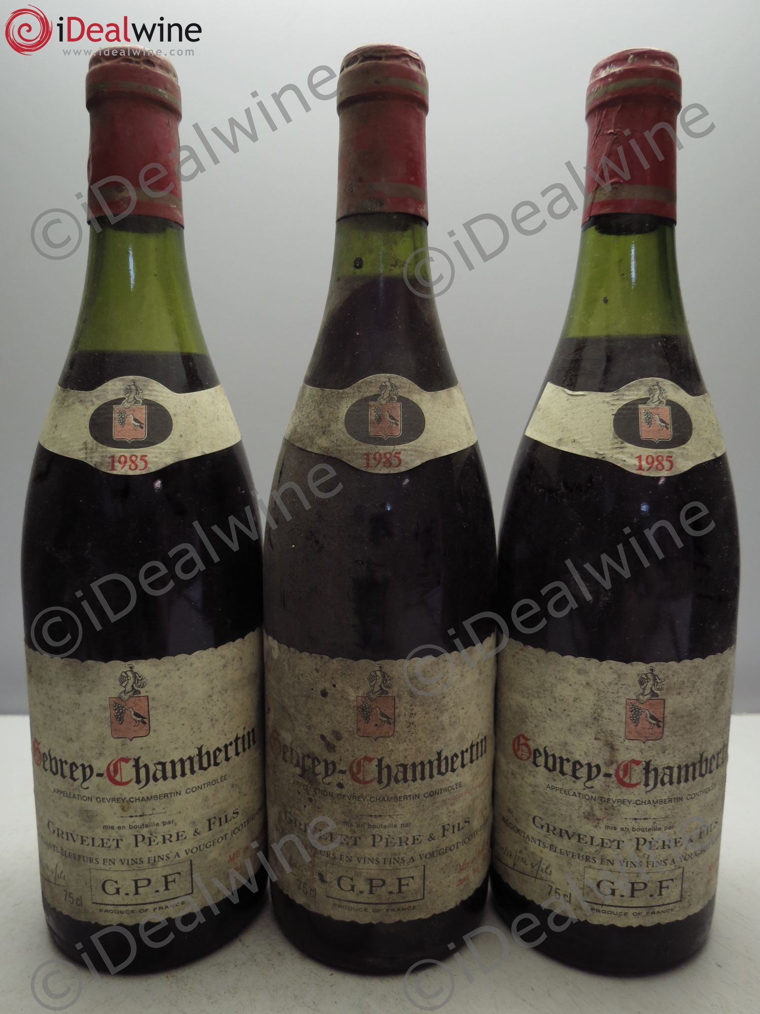 Gevrey-Chambertin Grivelet 1985 - Lot de 3 bouteilles - 0