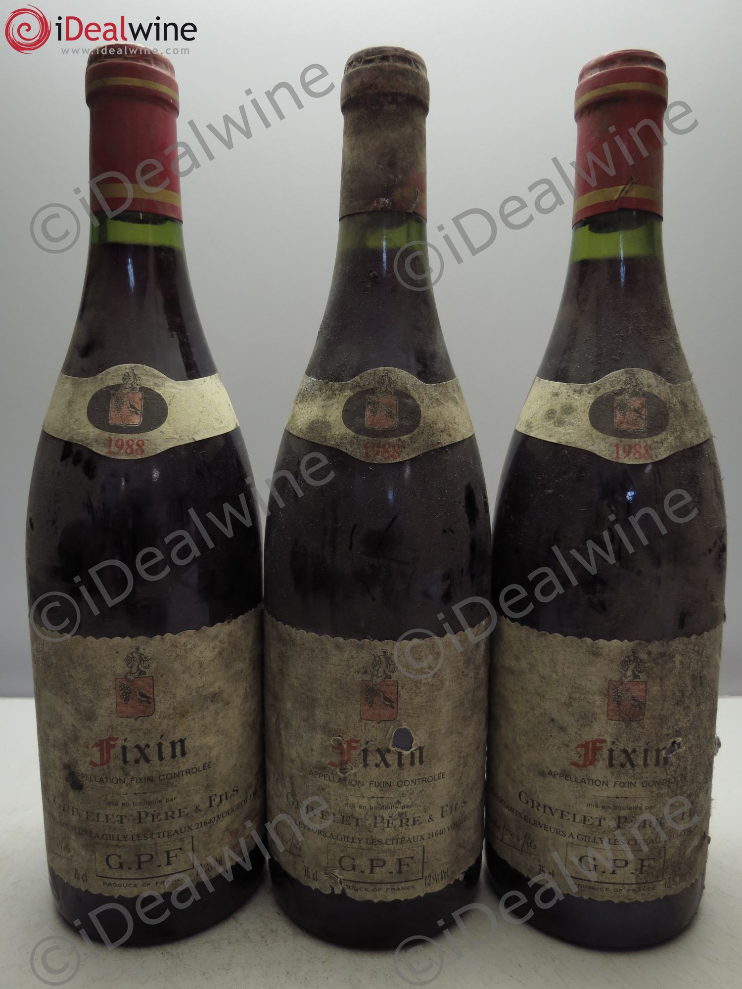Fixin Grivelet Père et Fils (sans prix de réserve / no reserve) 1988 - Posten von 3 Flaschen - 0