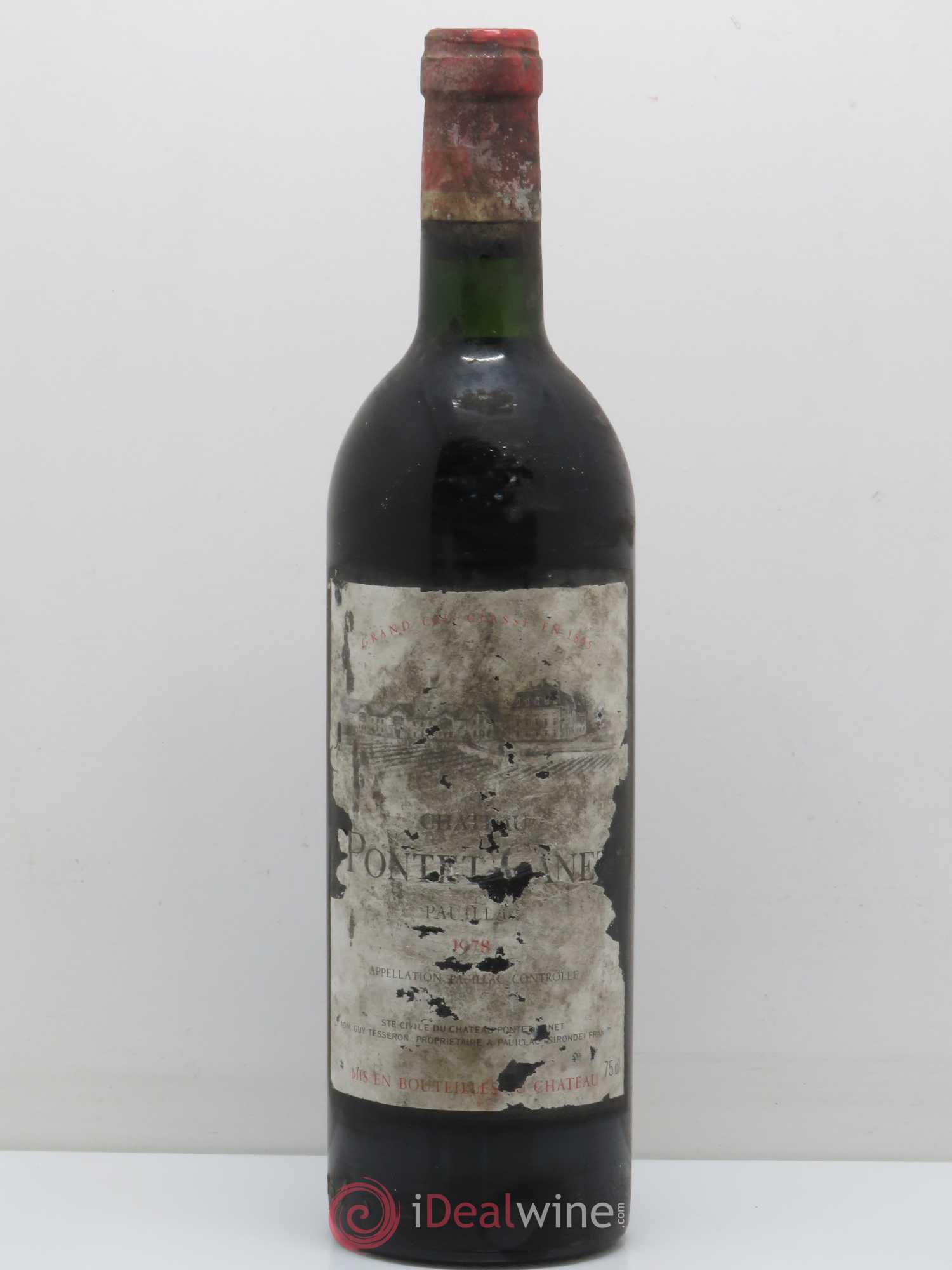 Château Pontet Canet 5ème Grand Cru Classé 1978 - Lot de 1 bouteille - 0