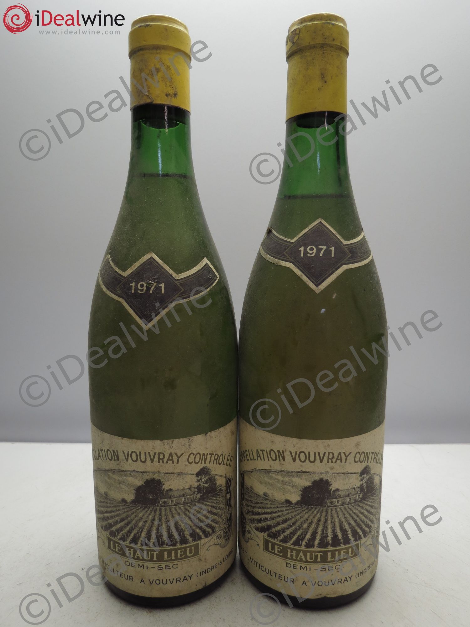 Vouvray Le Haut-Lieu Sec Domaine Huet (Demi-sec) 1971 - Lot de 2 bouteilles - 0