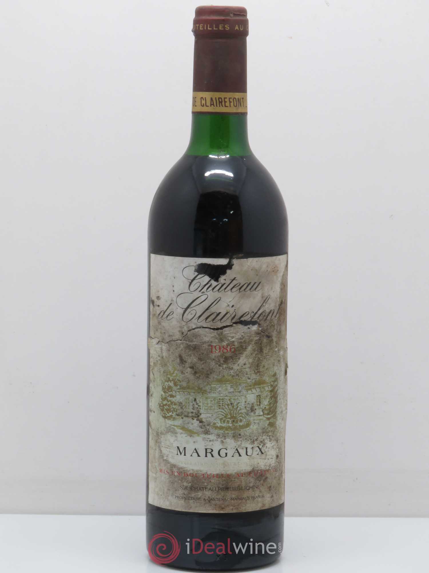 Bordeaux Château de Clairefont Margaux 1986 - Posten von 1 Flasche - 0