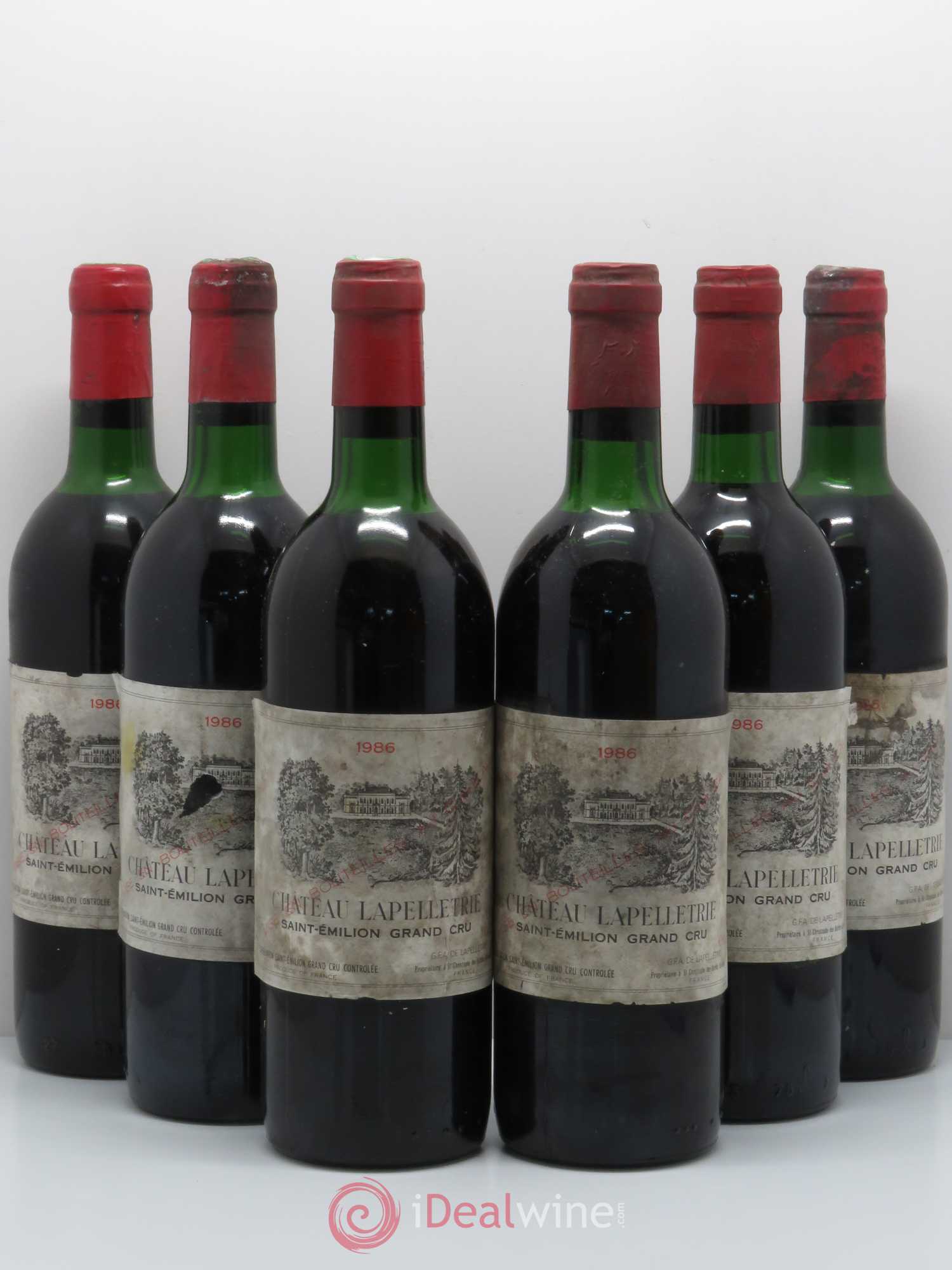 Saint-Émilion Château Lapelletrie 1986 - Posten von 6 Flaschen - 0