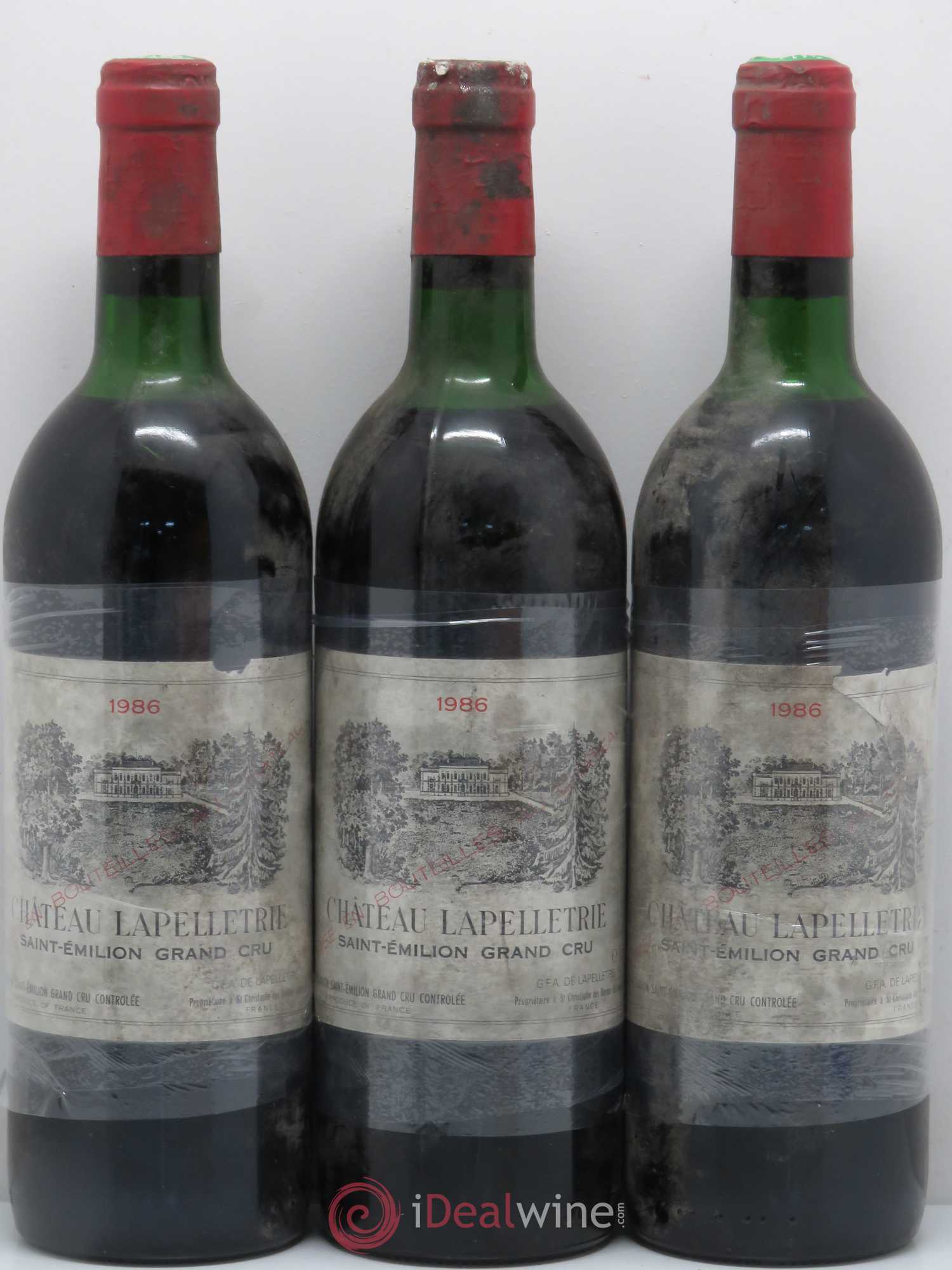 Saint-Émilion Château Lapelletrie 1986 - Lot de 6 bouteilles - 2