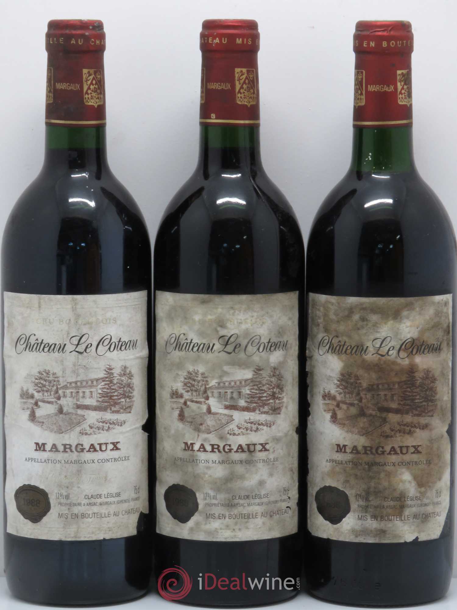 Bordeaux Château Le Coteau Margaux 1988 - Lot de 6 bouteilles - 2