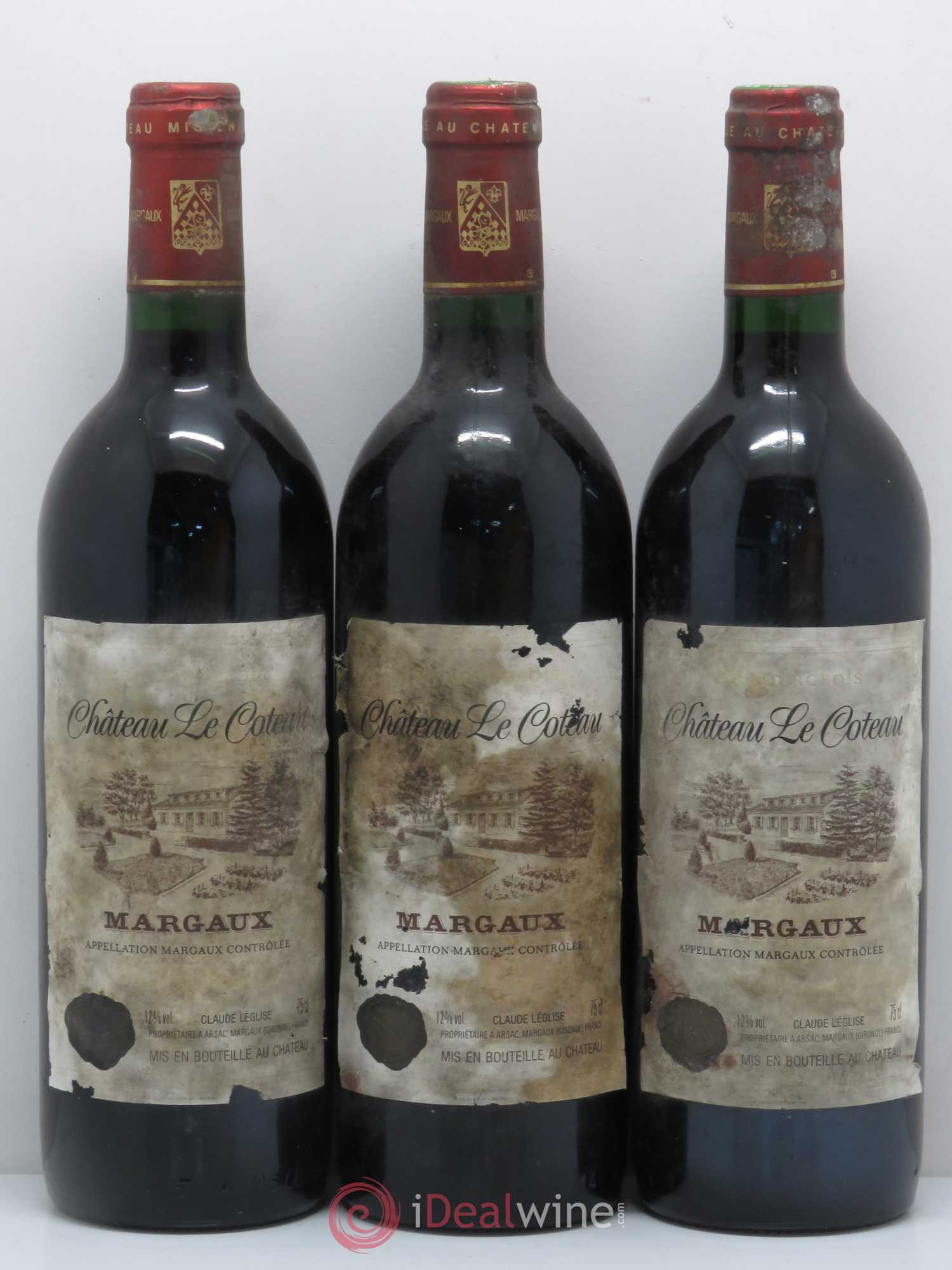 Bordeaux Château Le Coteau Margaux 1988 - Posten von 6 Flaschen - 2