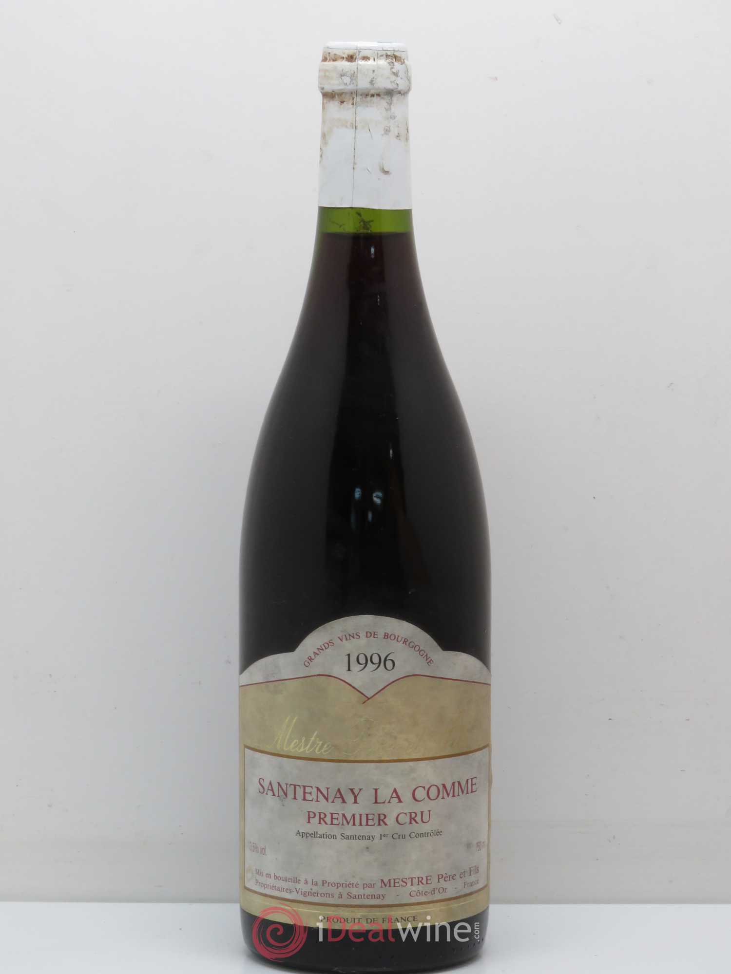 Santenay 1er Cru La Comme Domaine Mestre Pere et Fils 1996 - Posten von 1 Flasche - 0
