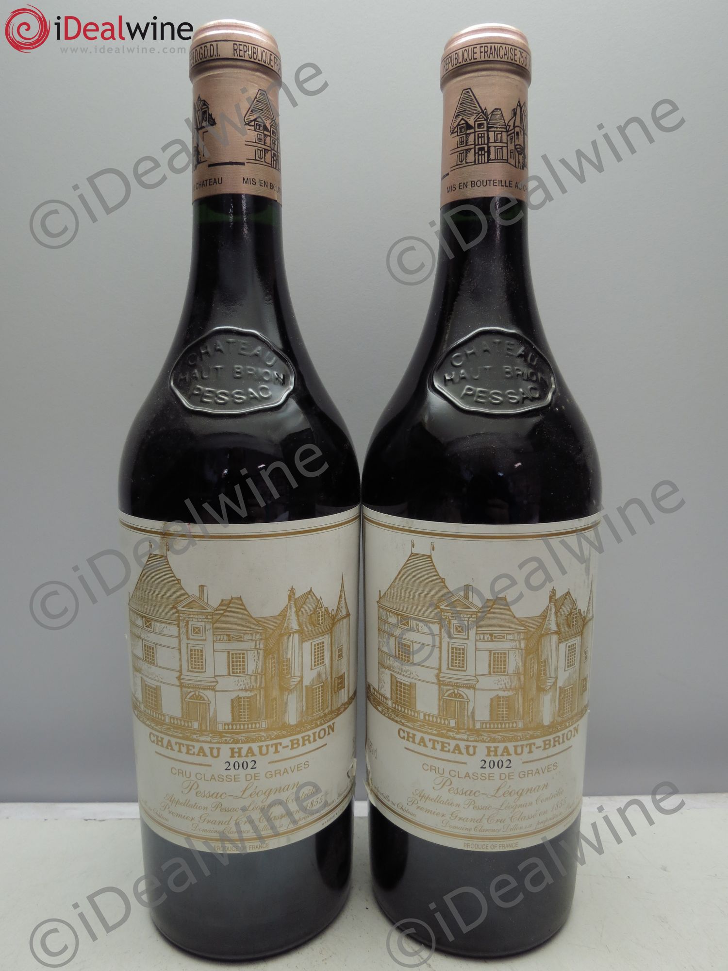 Château Haut Brion 1er Grand Cru Classé 2002 - Lot de 2 bouteilles - 0