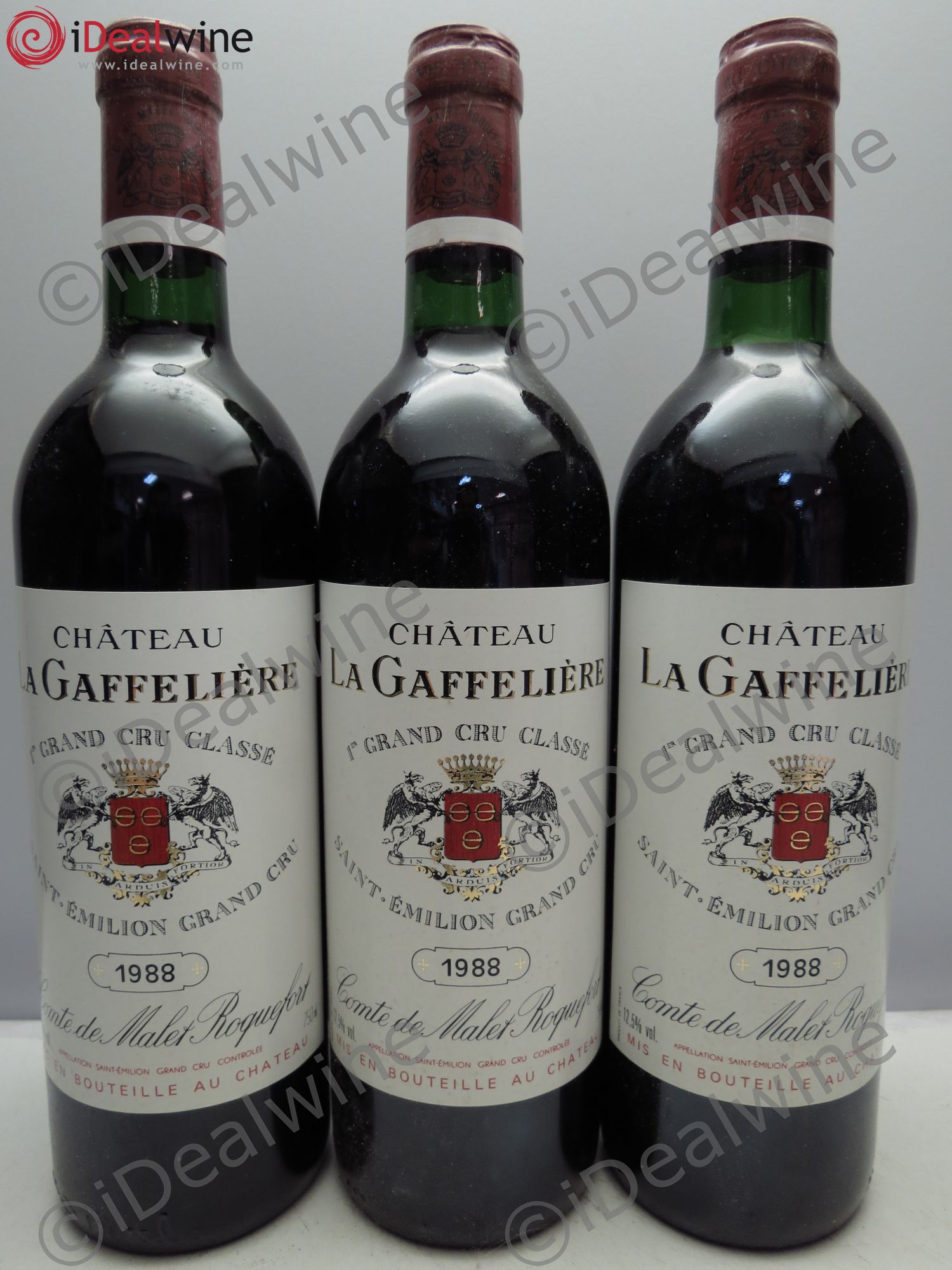 Château la Gaffelière 1er Grand Cru Classé B 1988 - Lot de 3 bouteilles - 0
