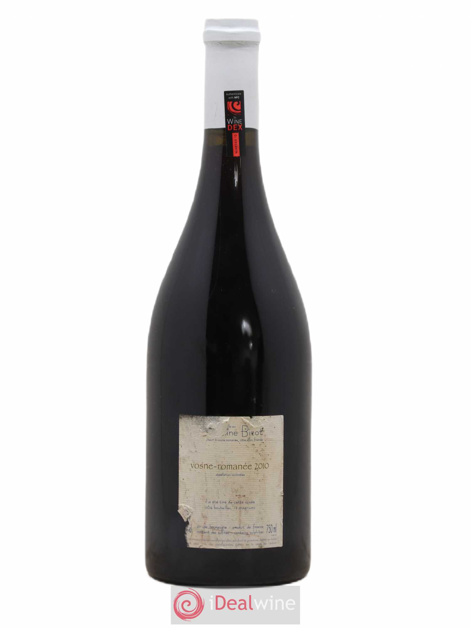 Vosne-Romanée Bizot (Domaine) 2010 - Lot de 1 bouteille - 1