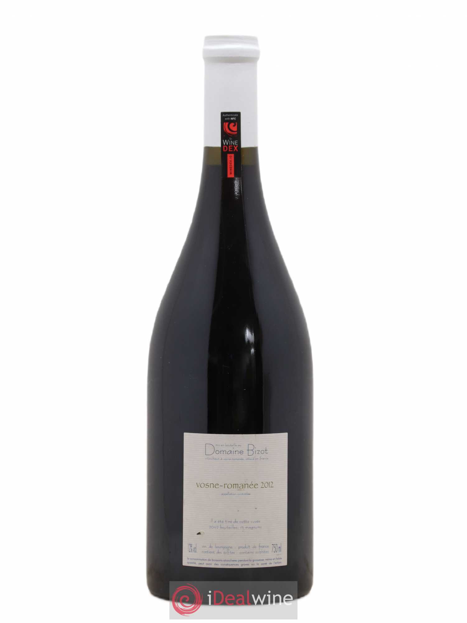 Vosne-Romanée Bizot (Domaine) 2012 - Lot de 1 bouteille - 1