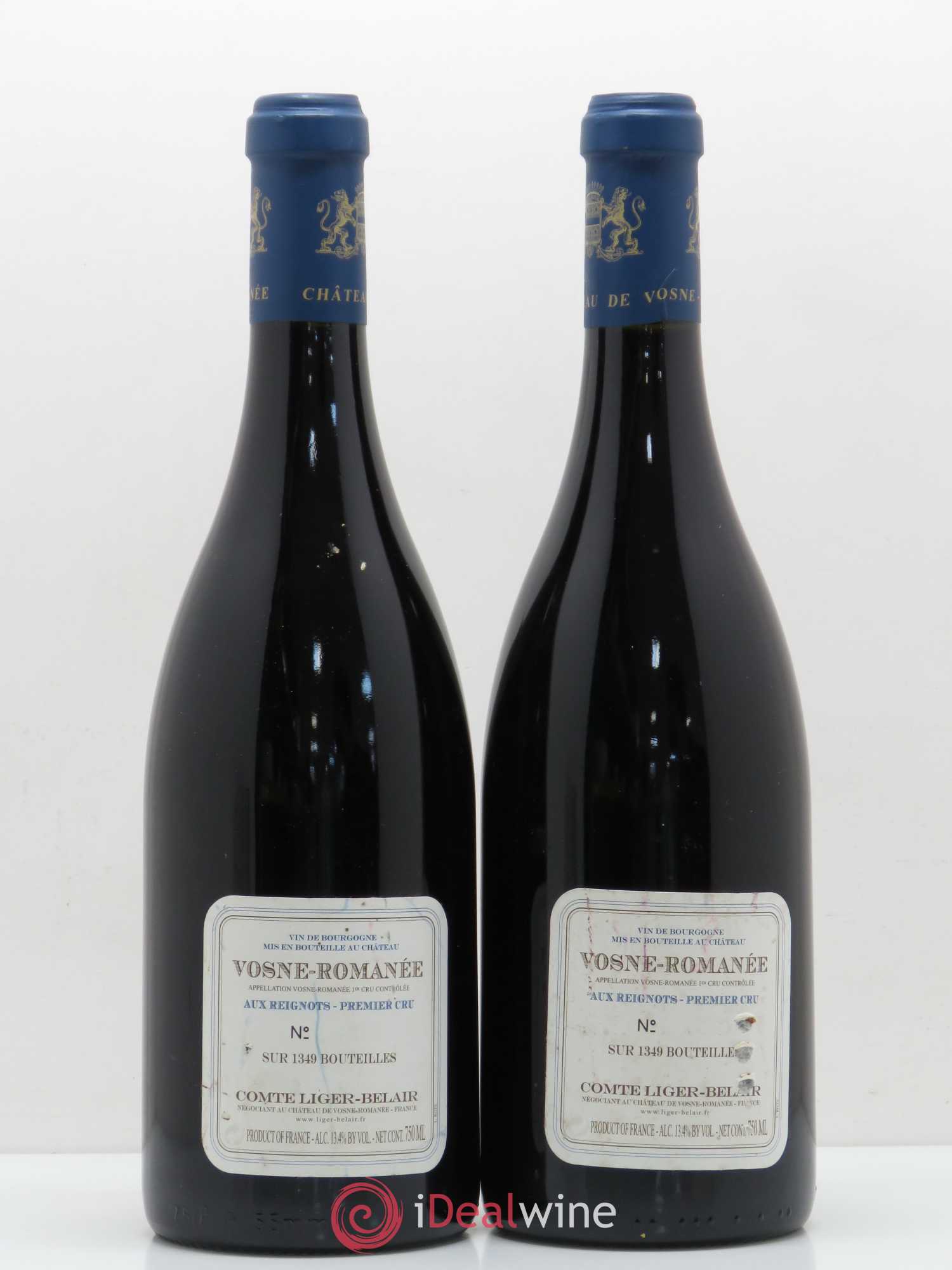 Vosne-Romanée 1er Cru Aux Reignots Ch. de Vosne-Romanée Comte Liger-Belair (Domaine du) 2003 - Lot de 2 bouteilles - 1