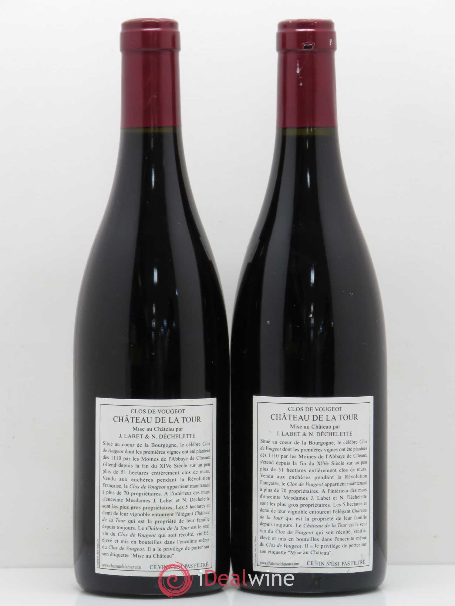 Clos de Vougeot Grand Cru Château de La Tour 2005 - Lot de 2 bouteilles - 1