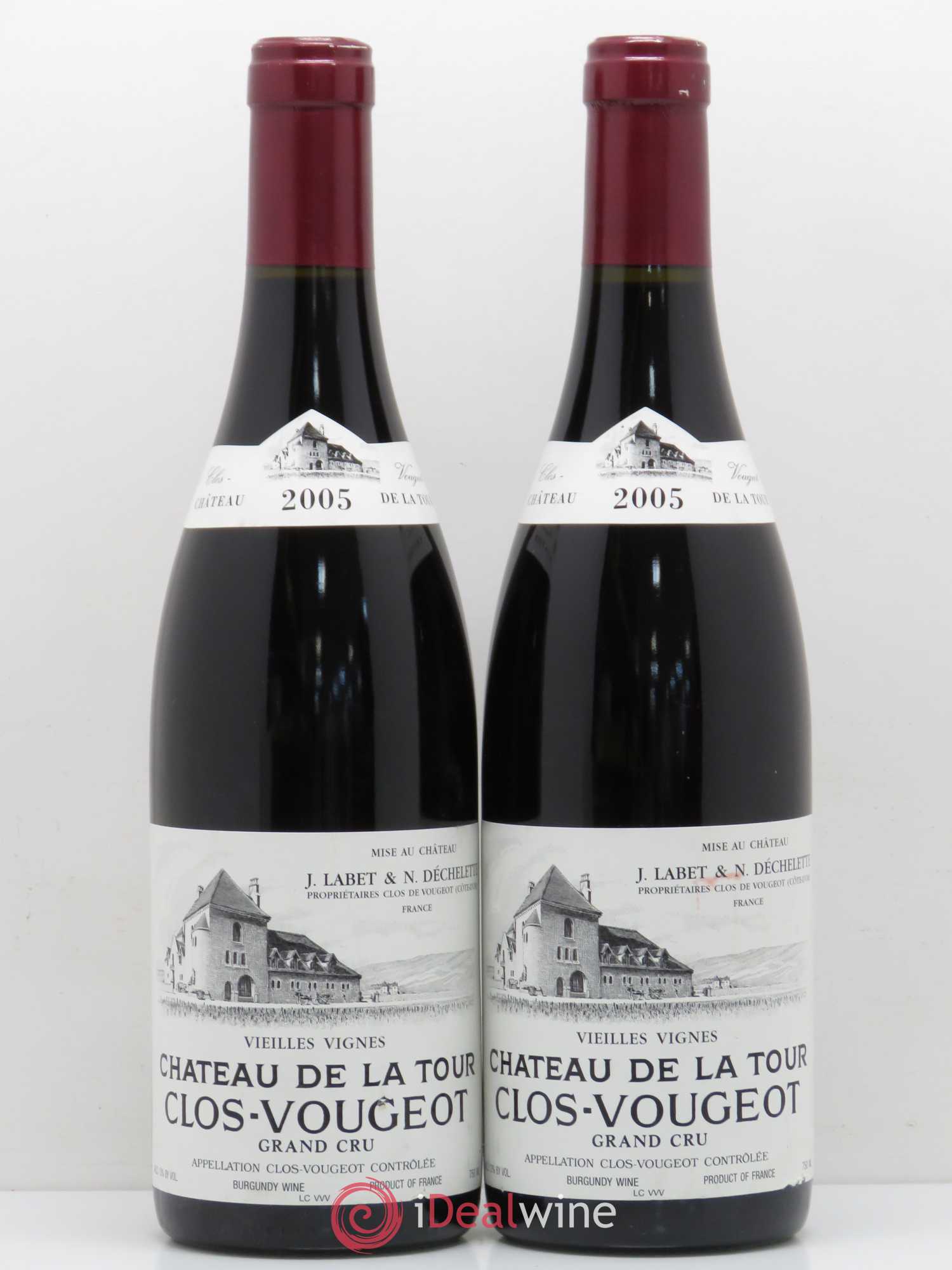 Clos de Vougeot Grand Cru Château de La Tour 2005 - Lot de 2 bouteilles - 0