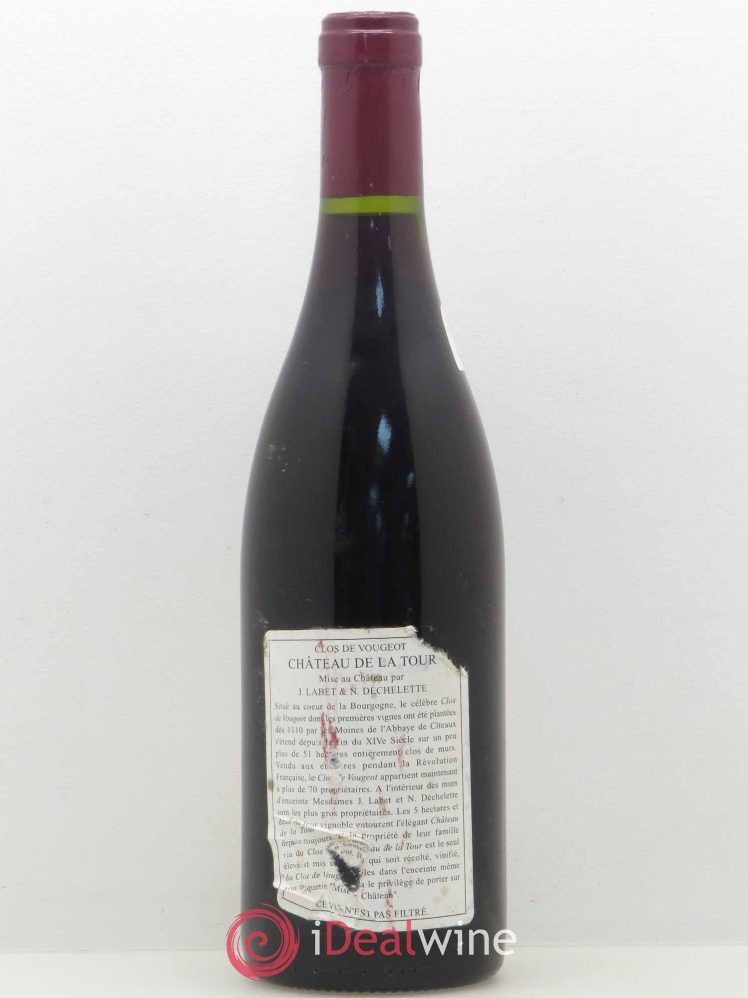 Clos de Vougeot Grand Cru Vieilles Vignes Château de La Tour 2001 - Lot de 1 bouteille - 1