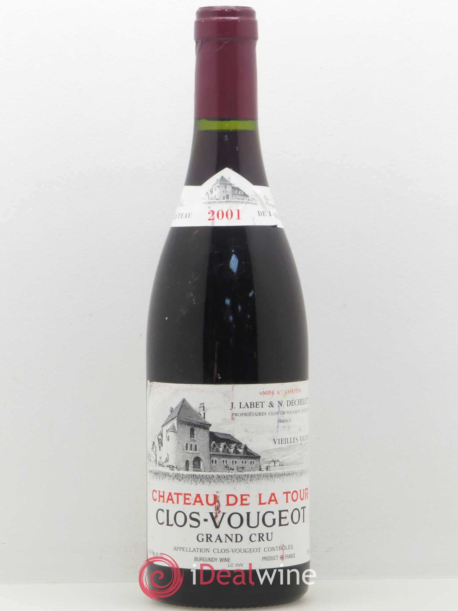 Clos de Vougeot Grand Cru Vieilles Vignes Château de La Tour 2001 - Lot de 1 bouteille - 0