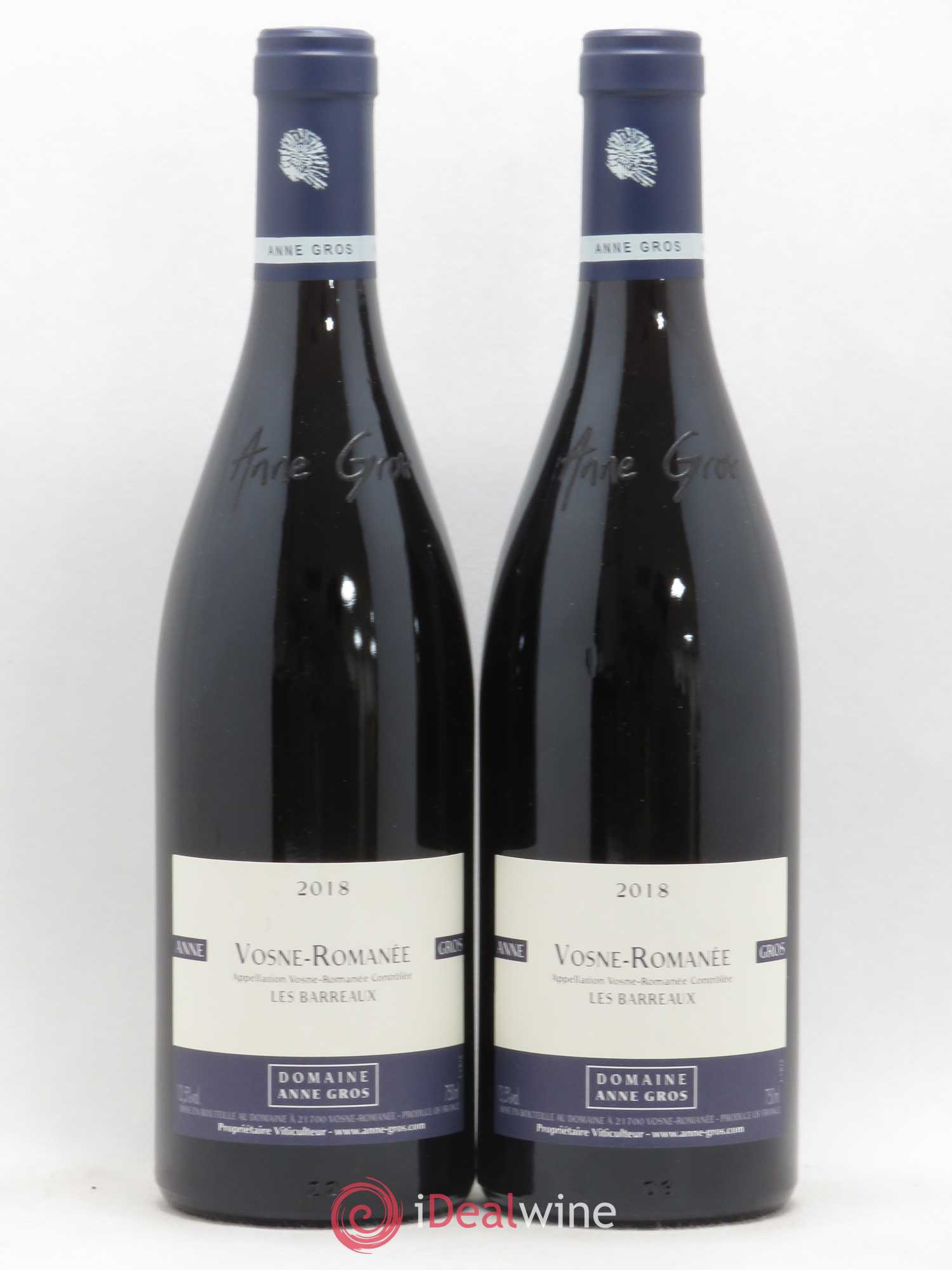 Vosne-Romanée Les Barreaux Anne Gros 2018 - Lot de 2 bouteilles - 0