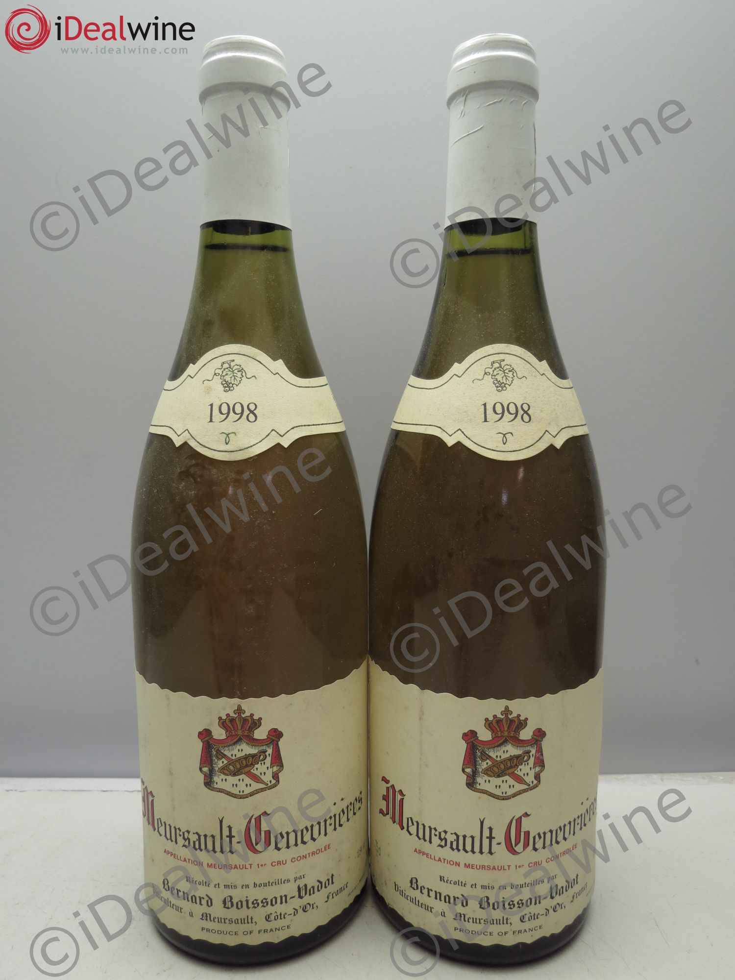 Meursault Bernard Boisson Vadot Les Chevalières 1998 - Posten von 2 Flaschen - 0